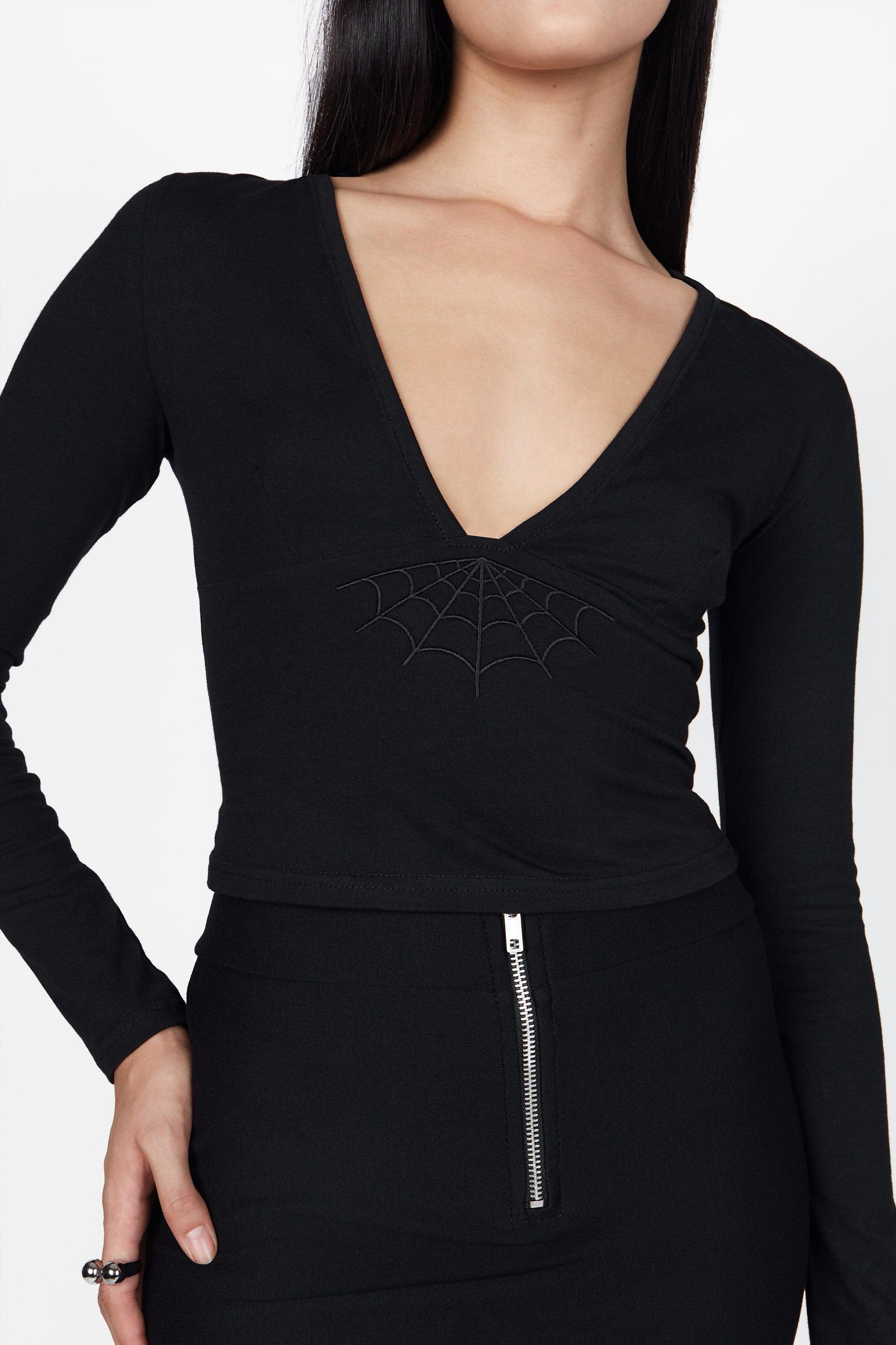 Elvira Plunge Neck Top - Mary Wyatt London