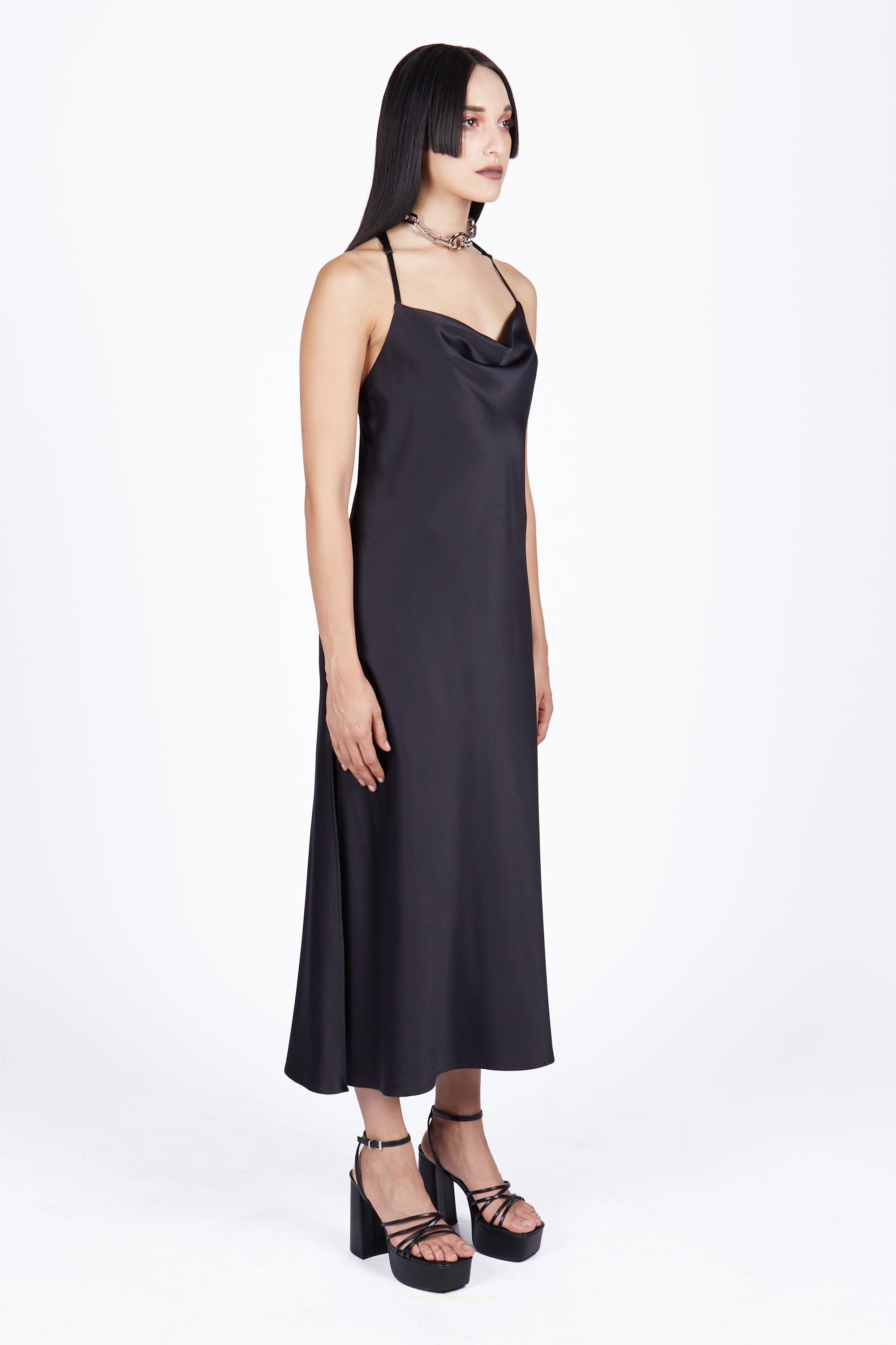 Freya Cowl Neck Midi Dress - Mary Wyatt London