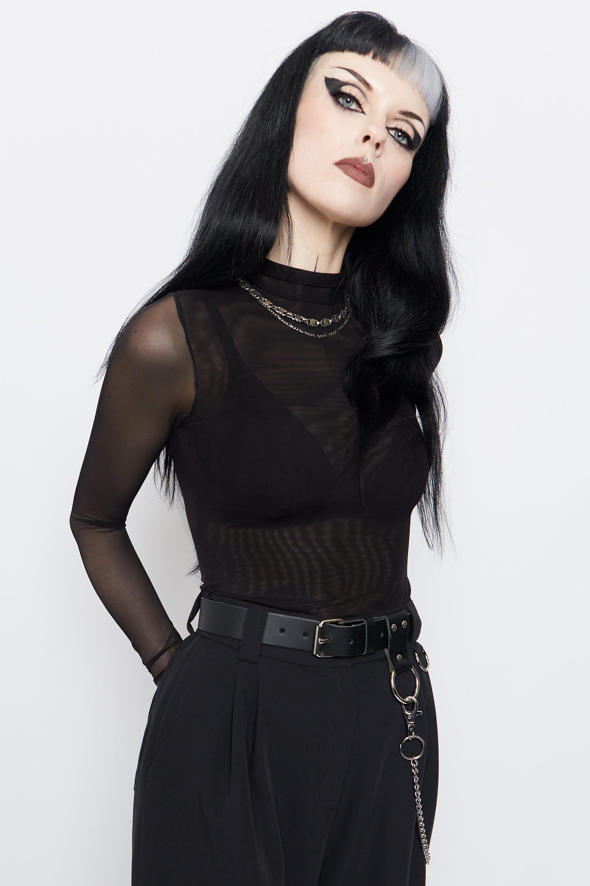 Gemini High Neck Mesh Top - Mary Wyatt London