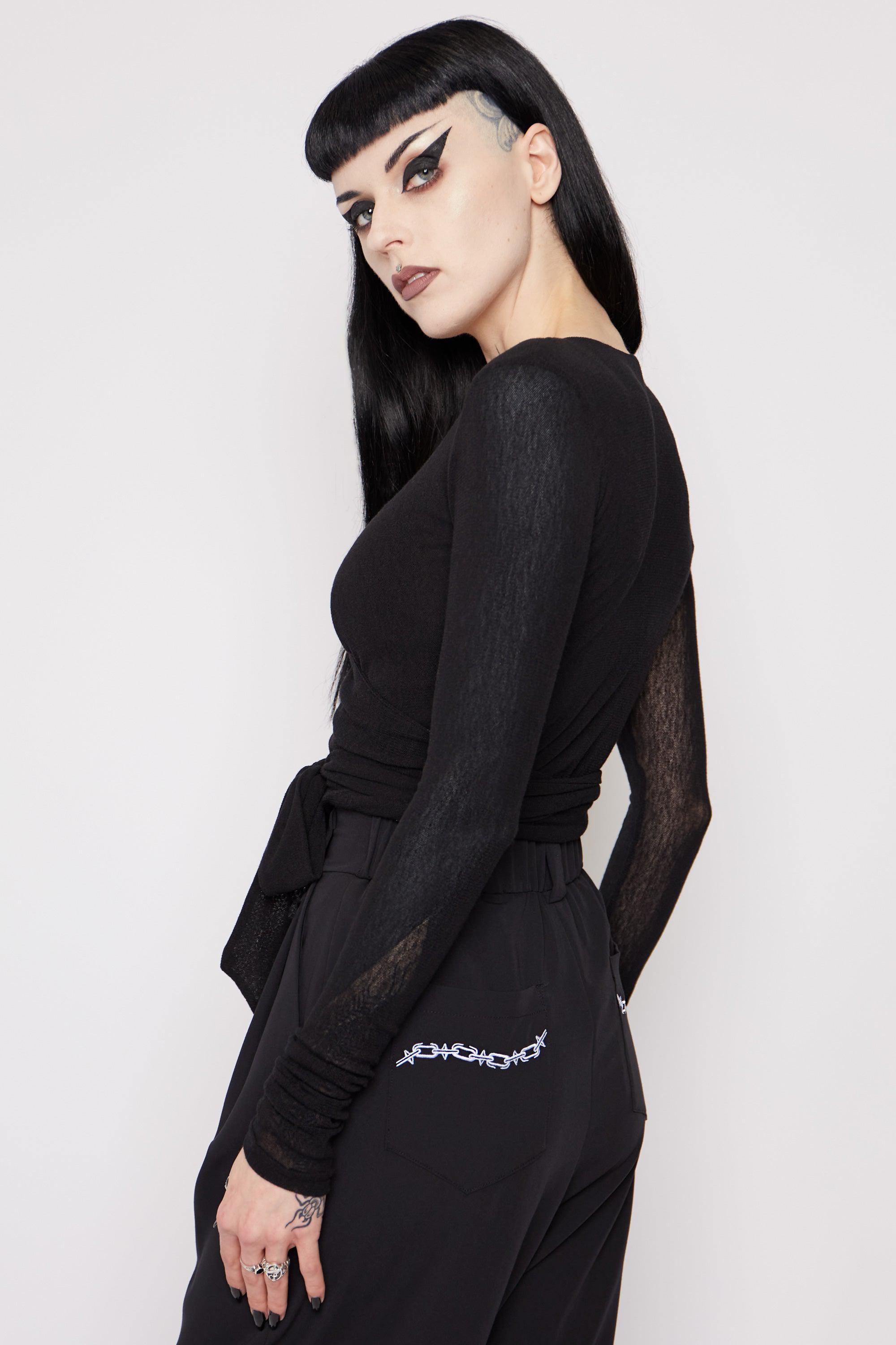 Helena Mesh Wrap Top - Mary Wyatt London