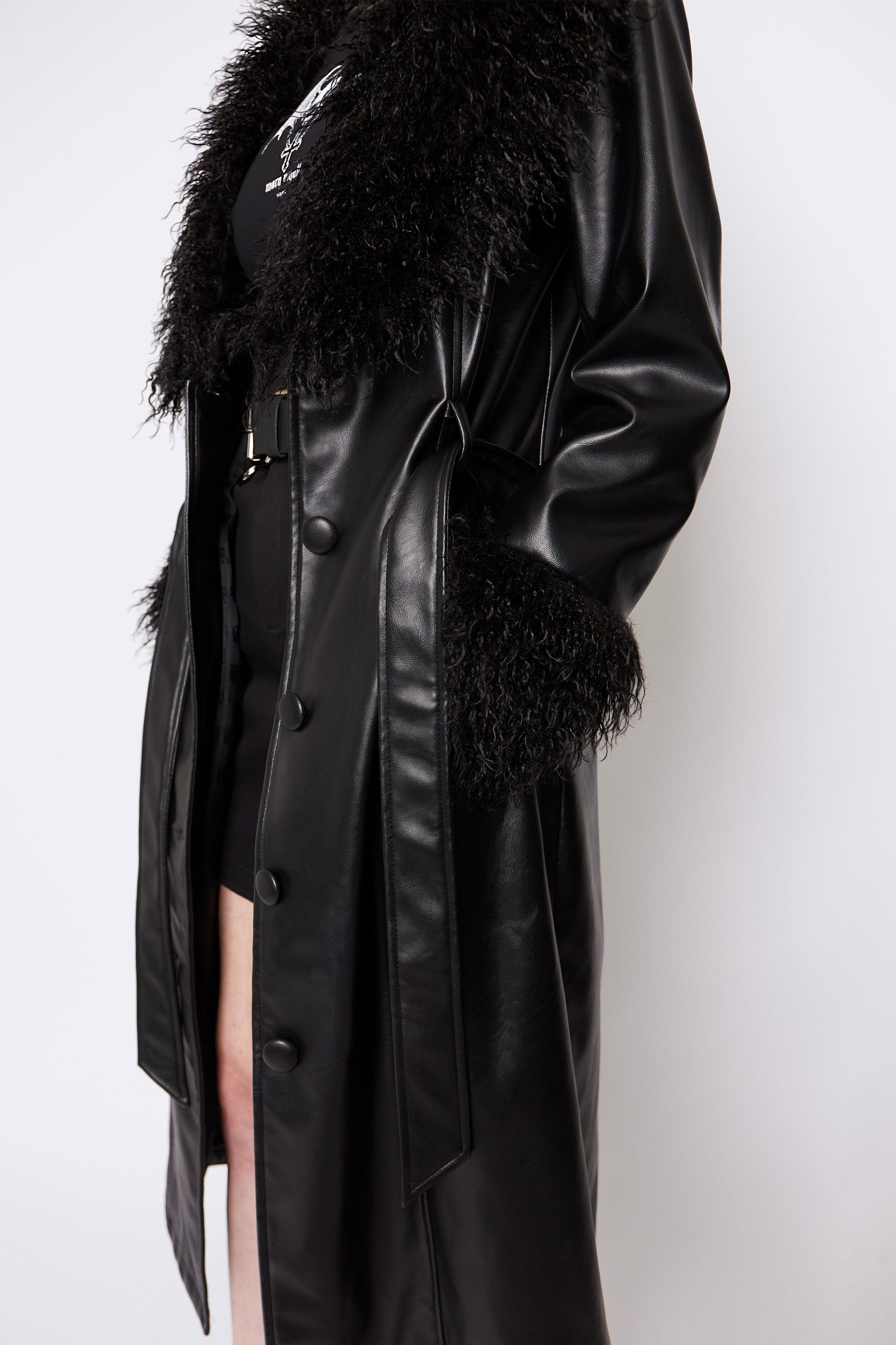 Lori Vegan Leather & Faux Fur Jacket - Mary Wyatt London