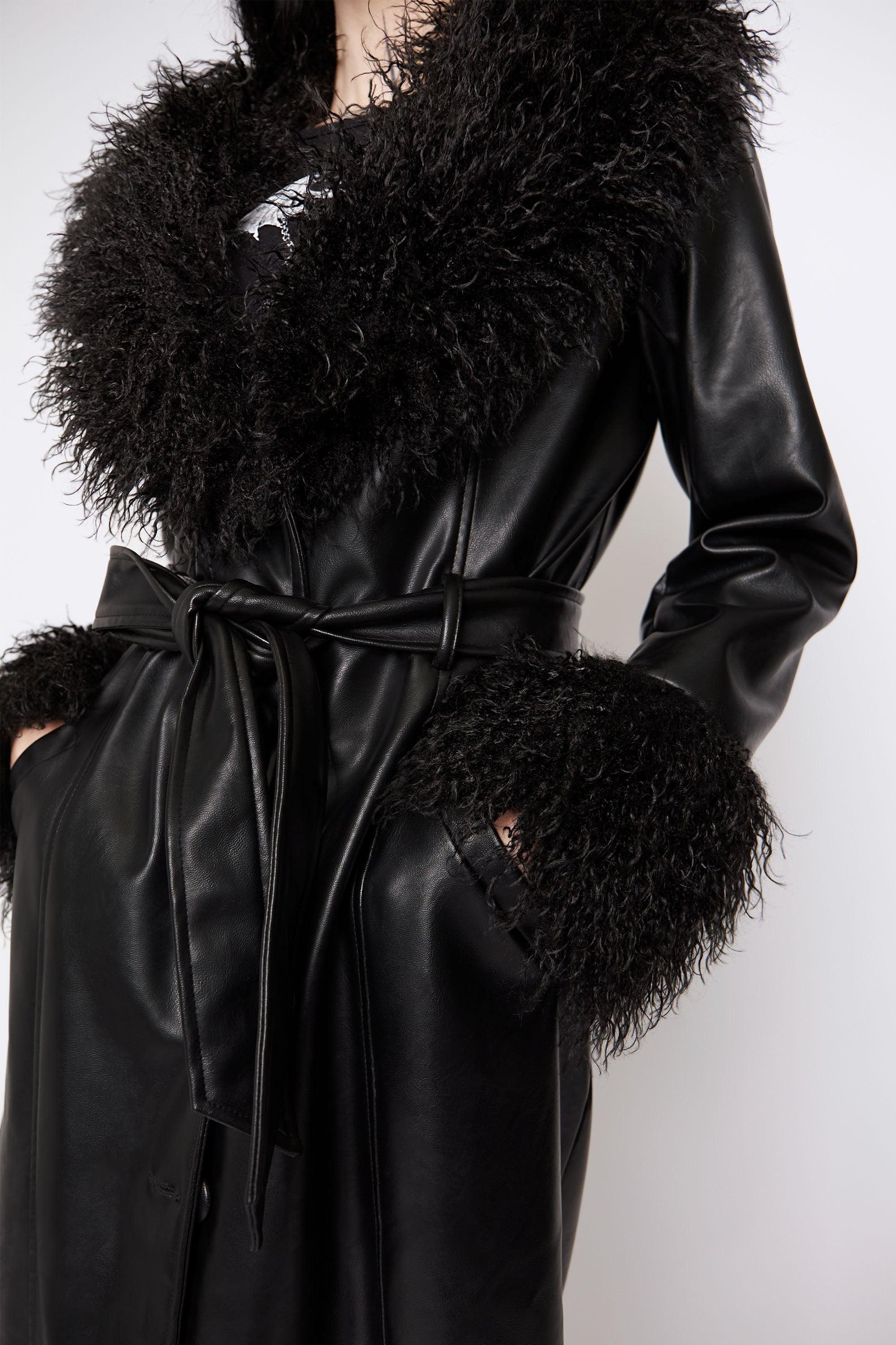 Lori Vegan Leather & Faux Fur Jacket - Mary Wyatt London