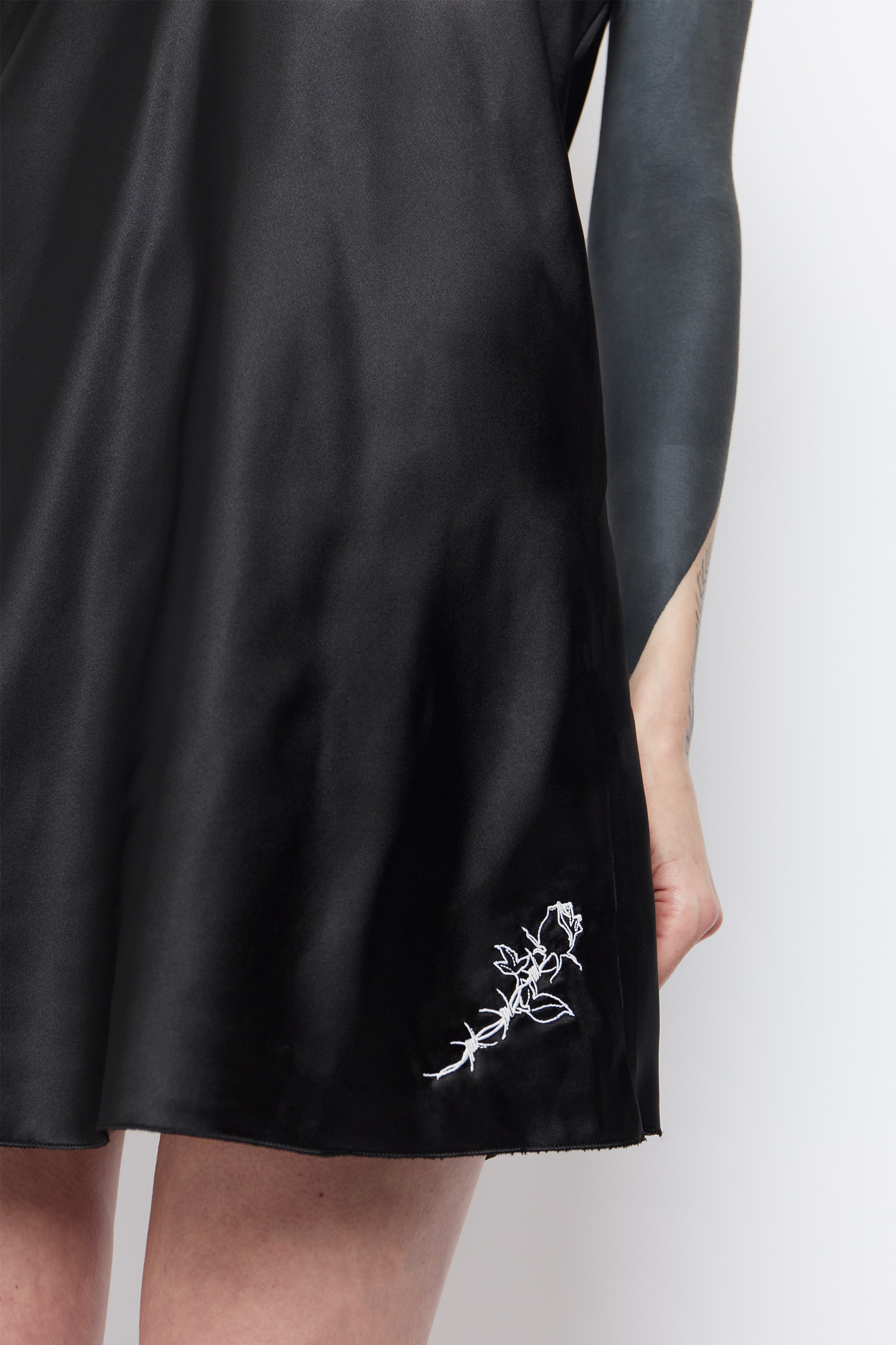 Rose Amongst Thorns Satin Nightie - Mary Wyatt London