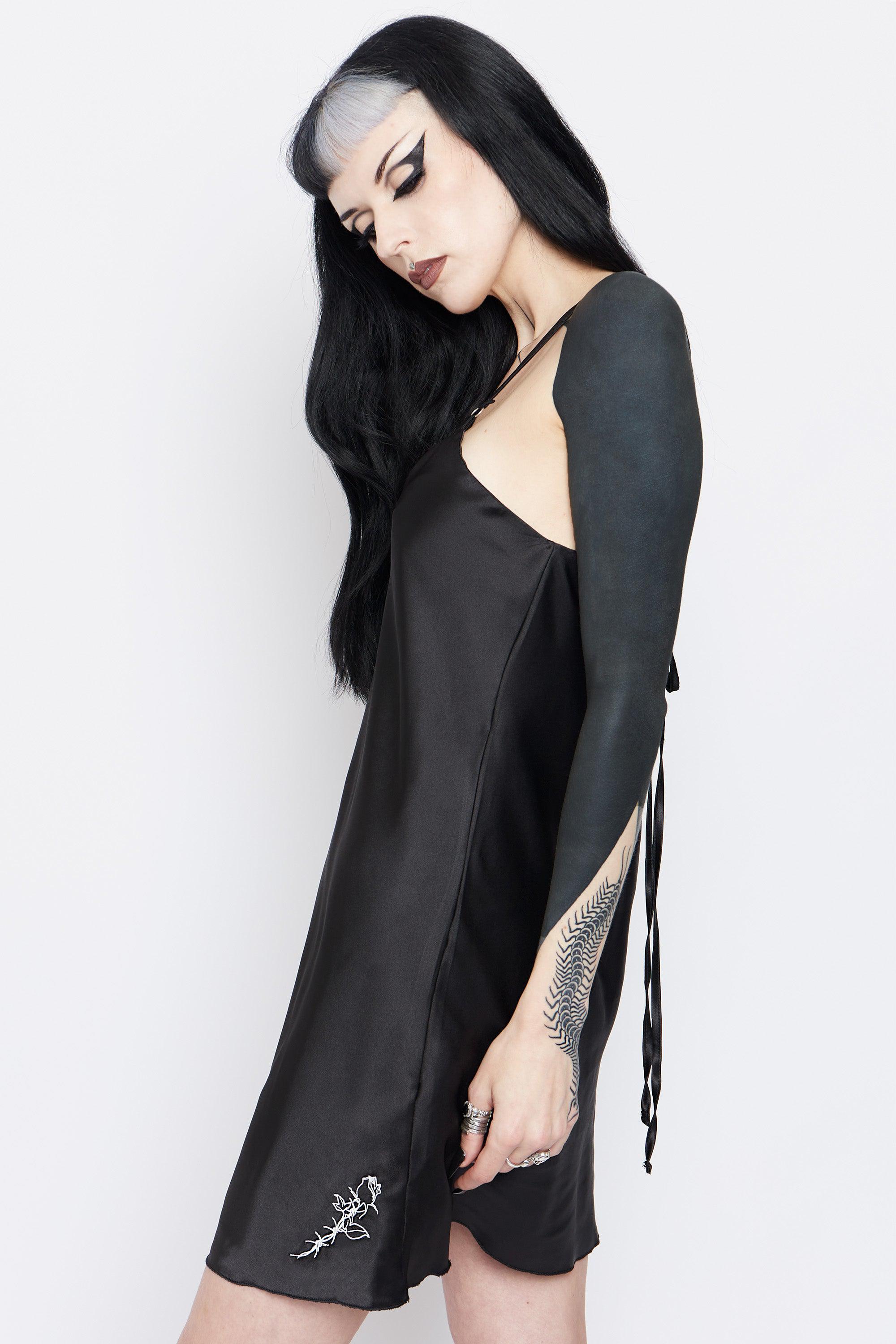 Rose Amongst Thorns Satin Nightie - Mary Wyatt London