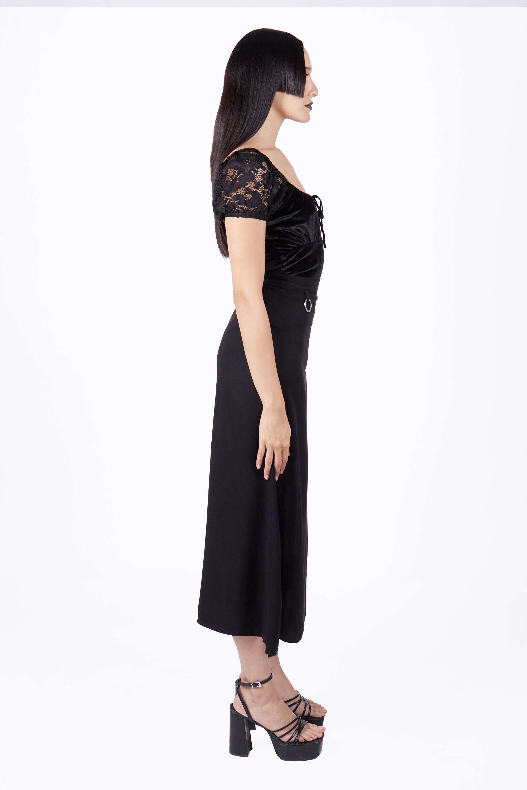 Sofia O-Ring Split Skirt - Mary Wyatt London