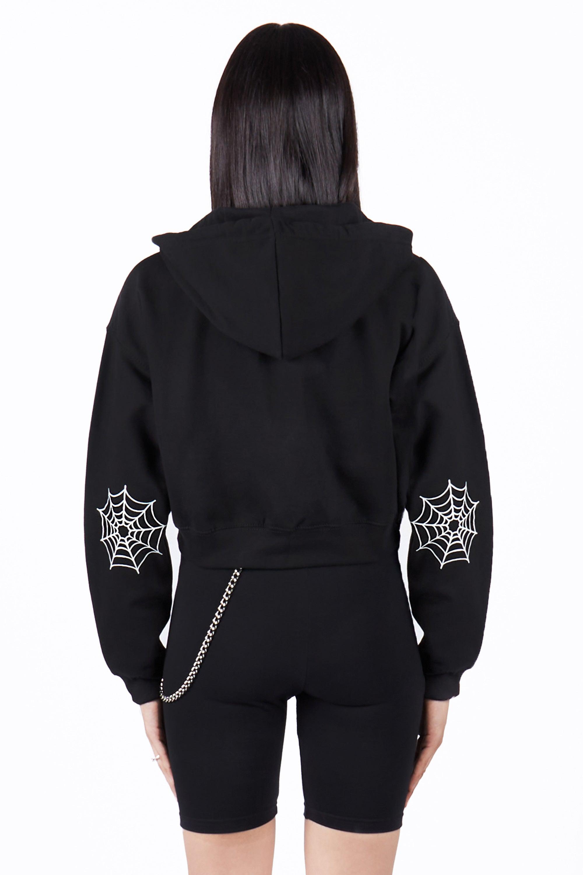 Spinnerette Cropped Zip Hoodie - Mary Wyatt London