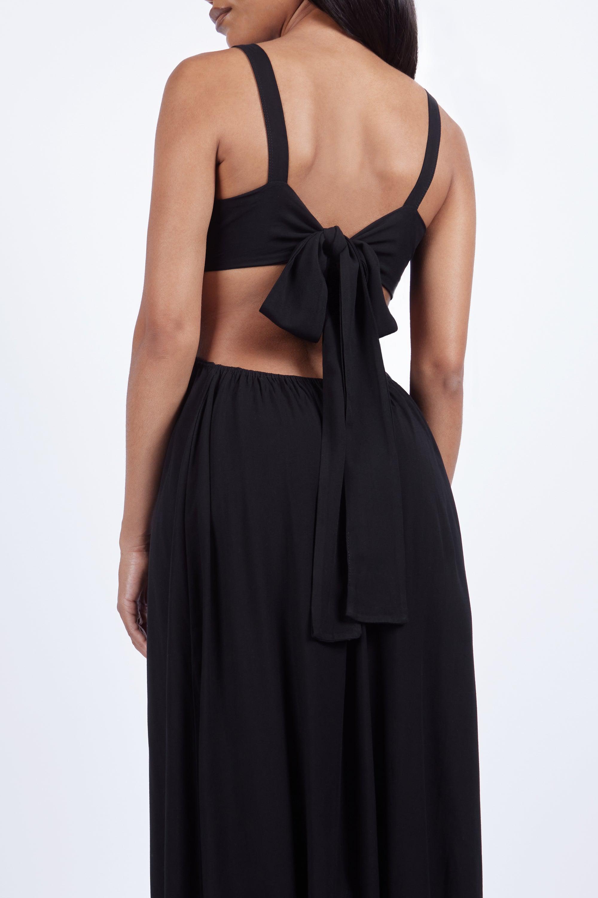 Suspiria Tie Back Maxi Dress - Mary Wyatt London