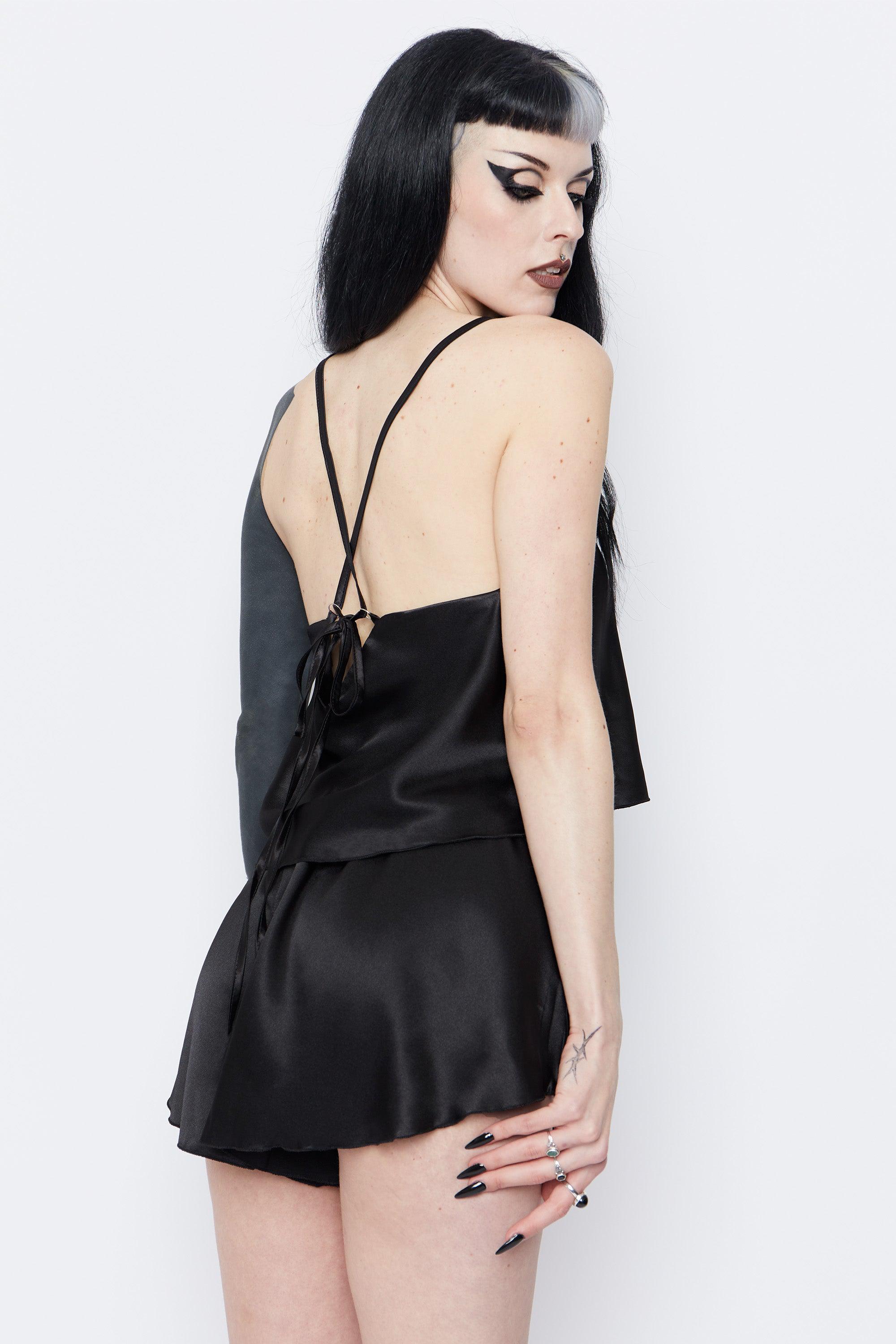 Widow Satin Pyjama Shorts - Mary Wyatt London