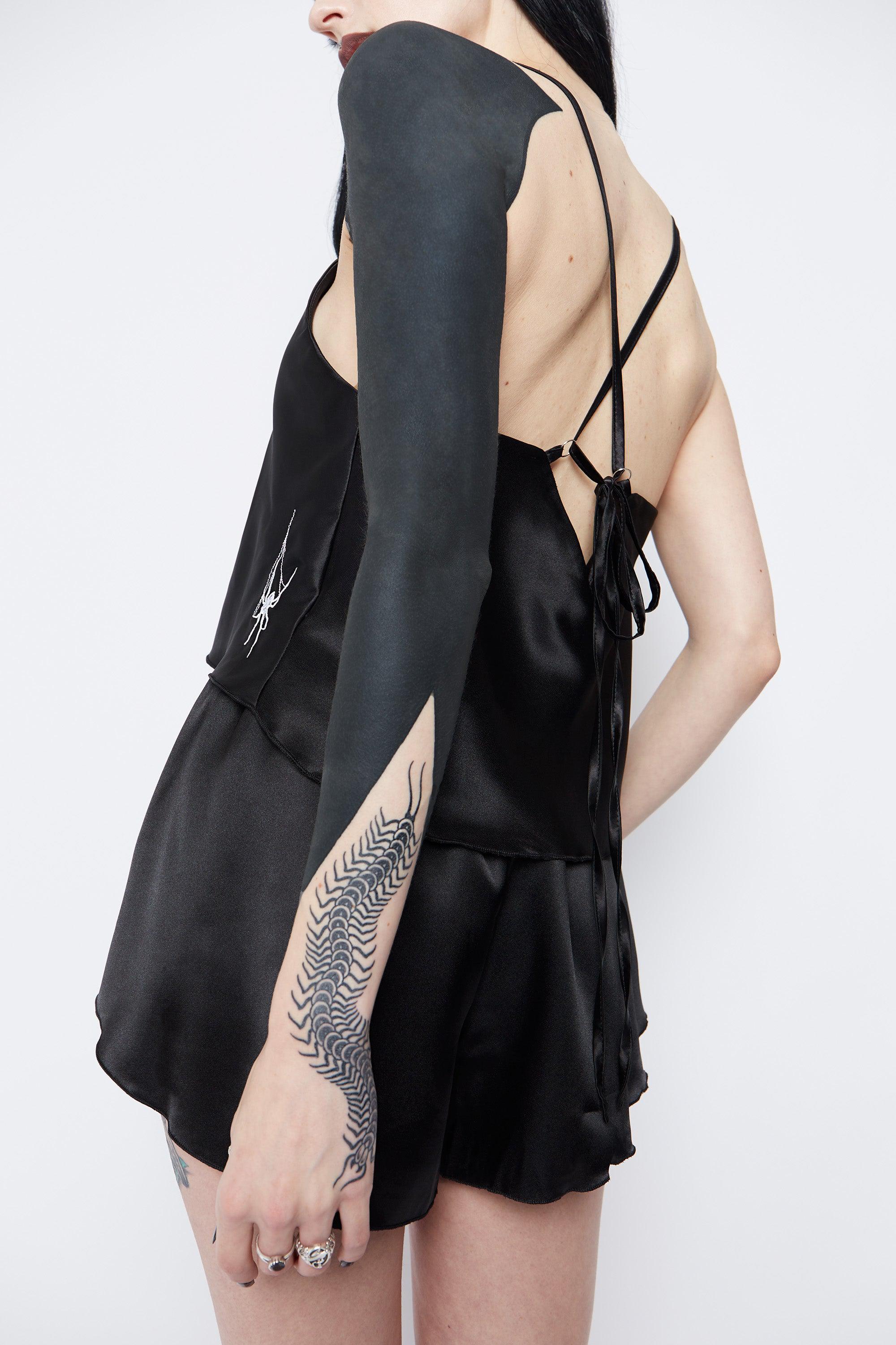 Widow Satin Pyjama Shorts - Mary Wyatt London