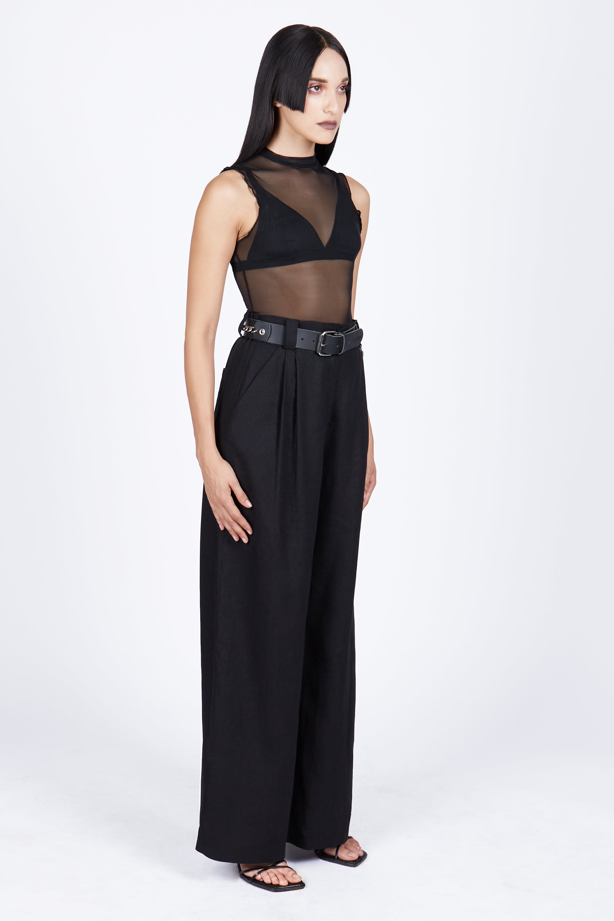 Wraith Linen Wide Leg Trousers - Mary Wyatt London