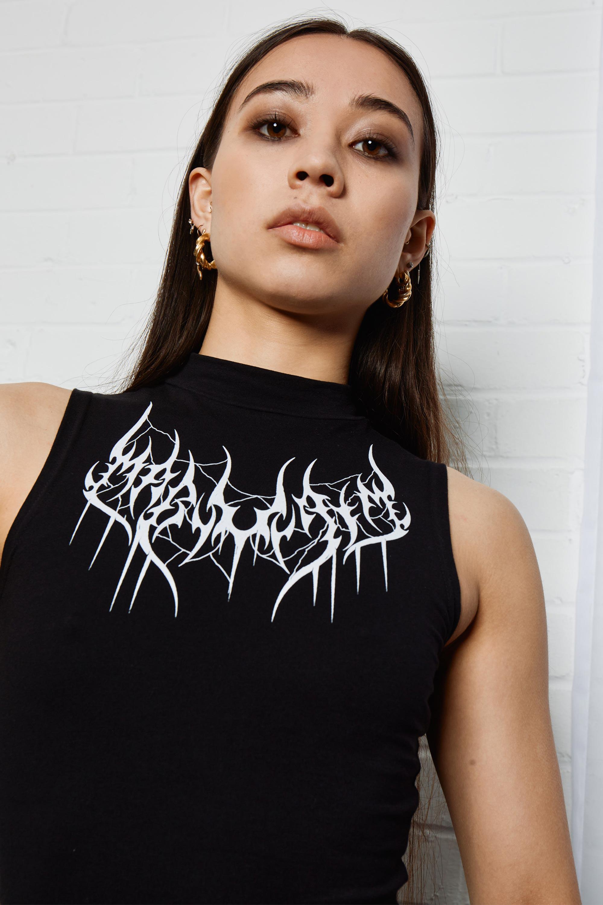 Kara High Neck Crop Top - Mary Wyatt London