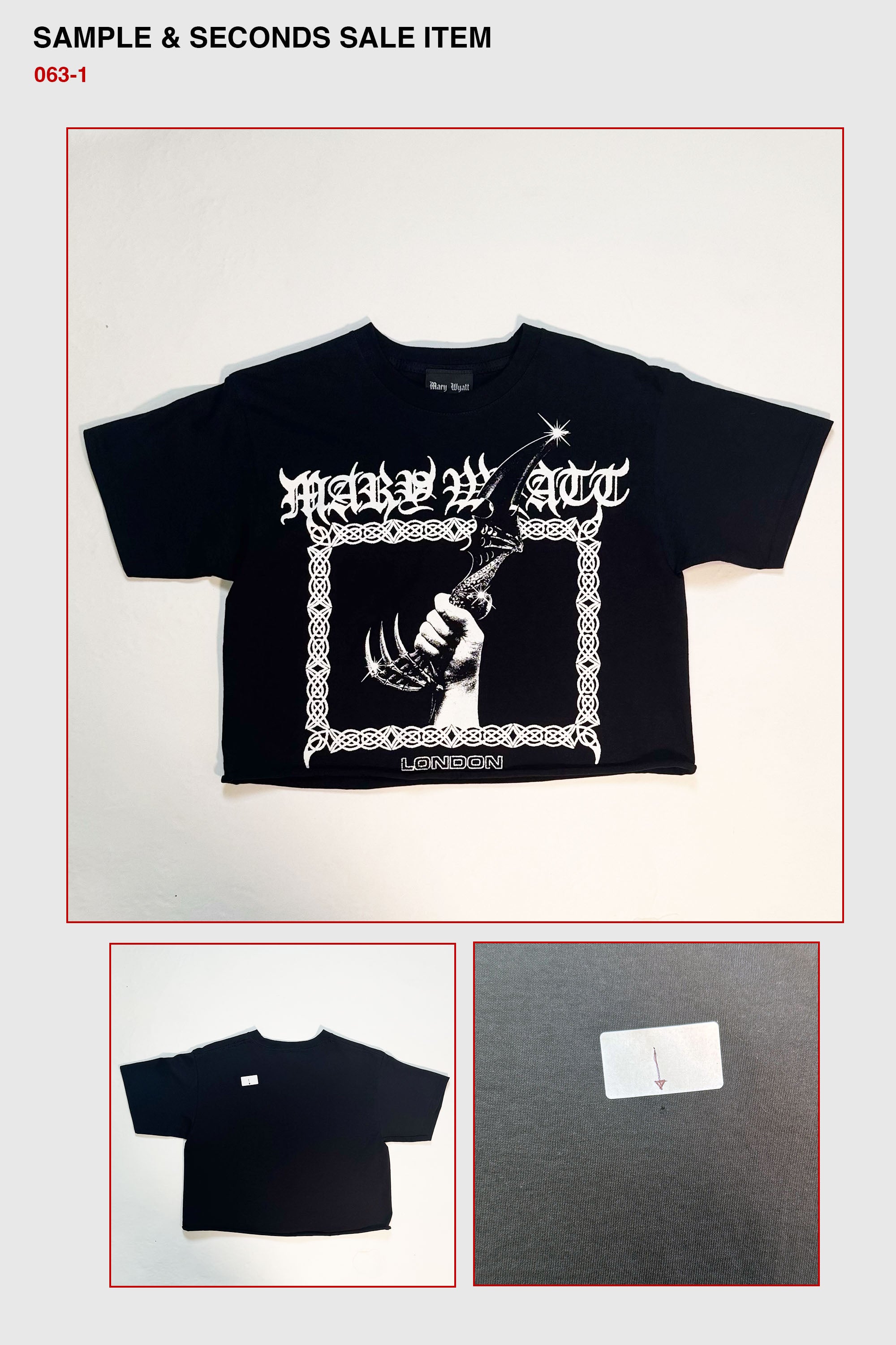 Athame Cropped Cut-Off Tee - SAMPLE SALE