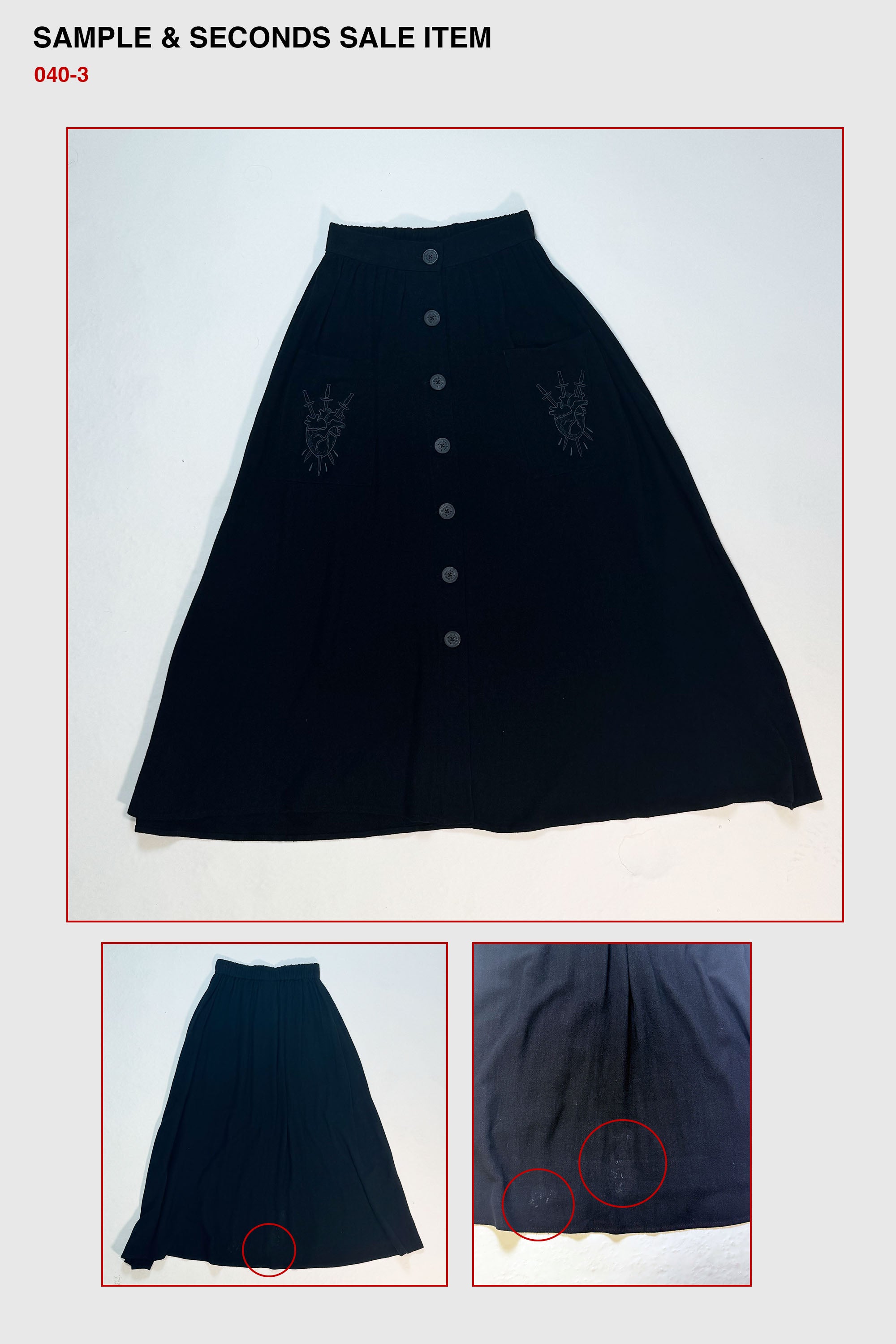 Kassandra Linen Button-Up Midi Skirt - SAMPLE SALE