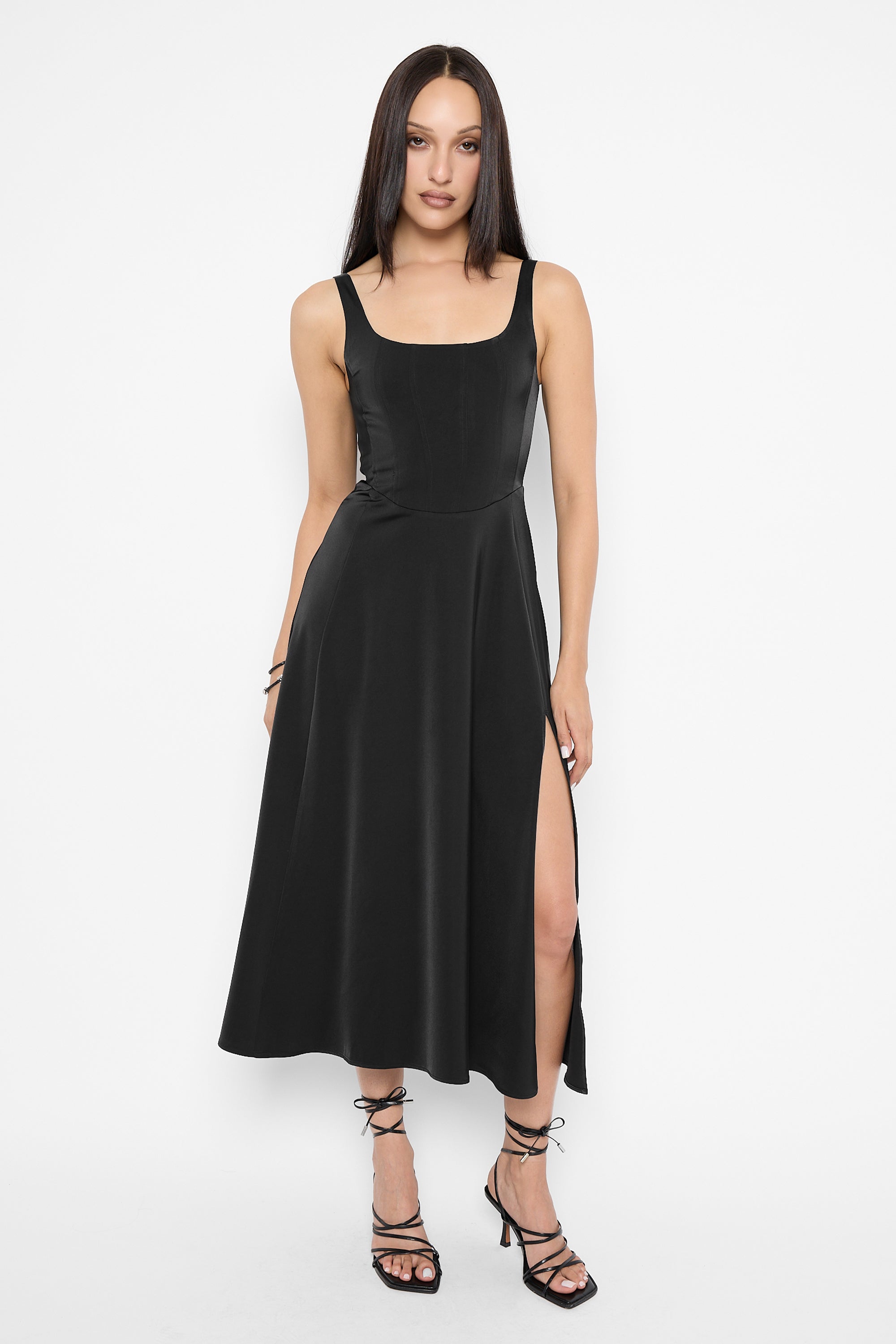 Alyx Satin Corset Midi Dress