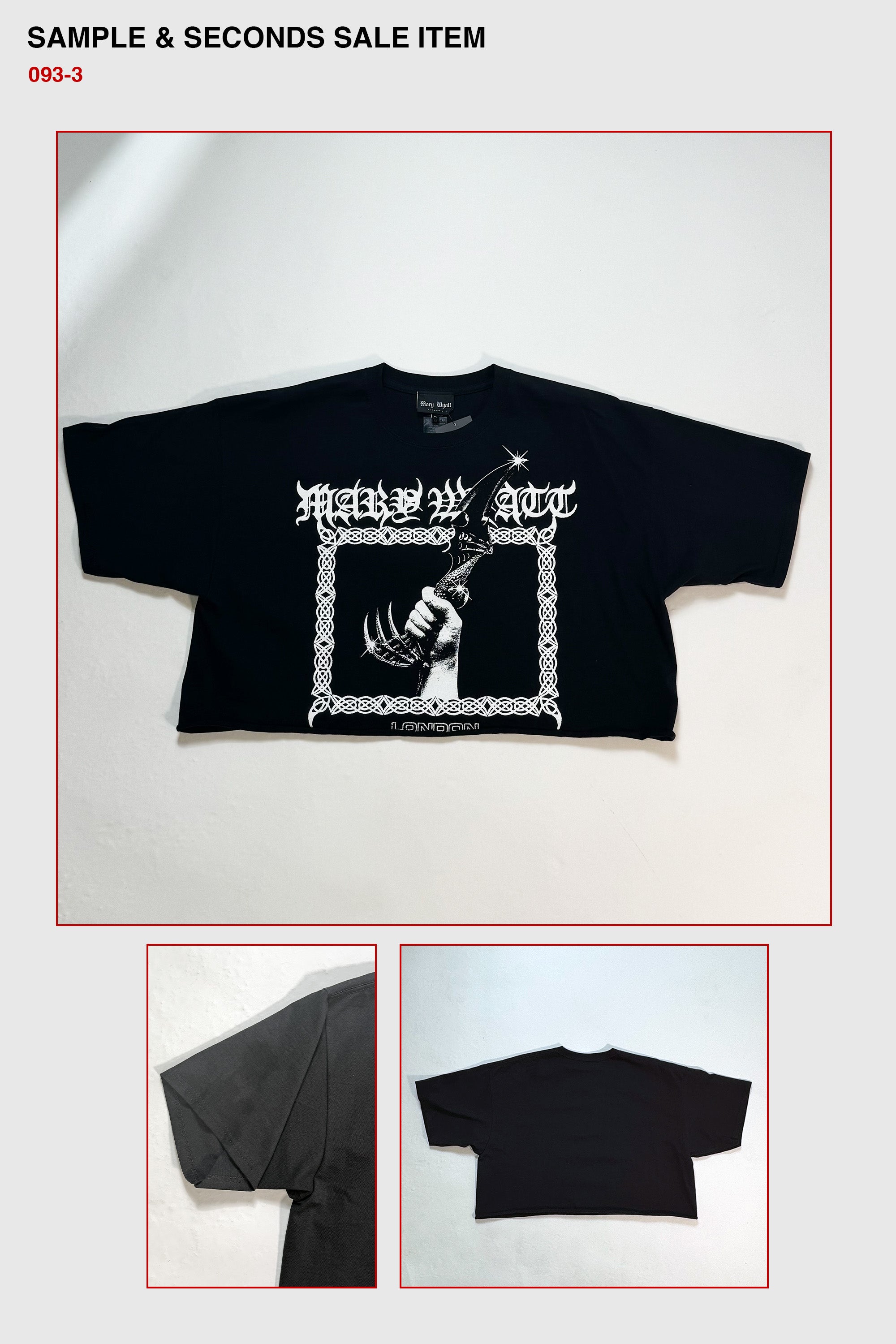 Athame Cropped Cut-Off Tee - SAMPLE SALE