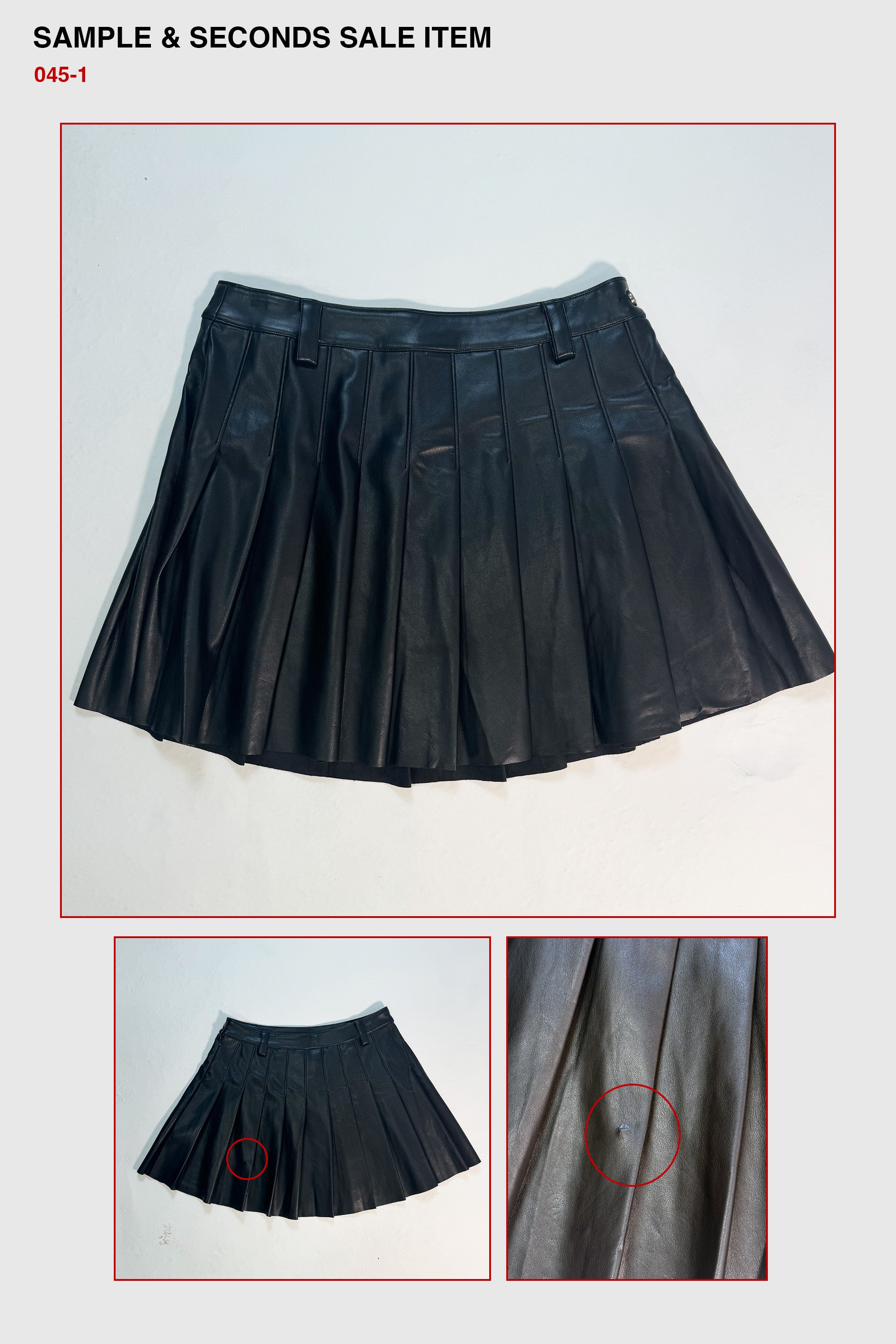 Lacie Faux Leather Pleated Skirt - SAMPLE SALE