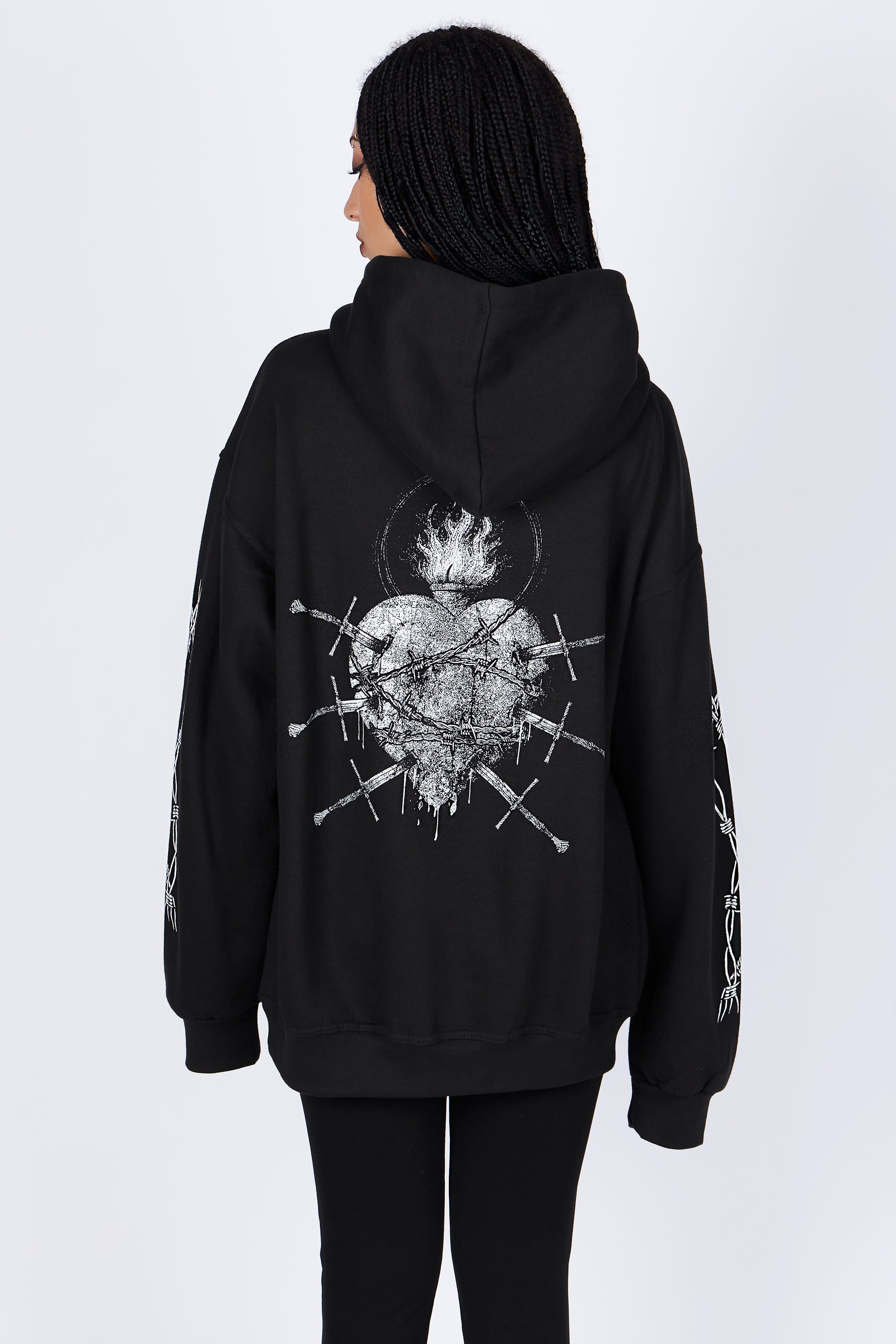 Cold Heart Oversized Pullover Hoodie - Mary Wyatt London