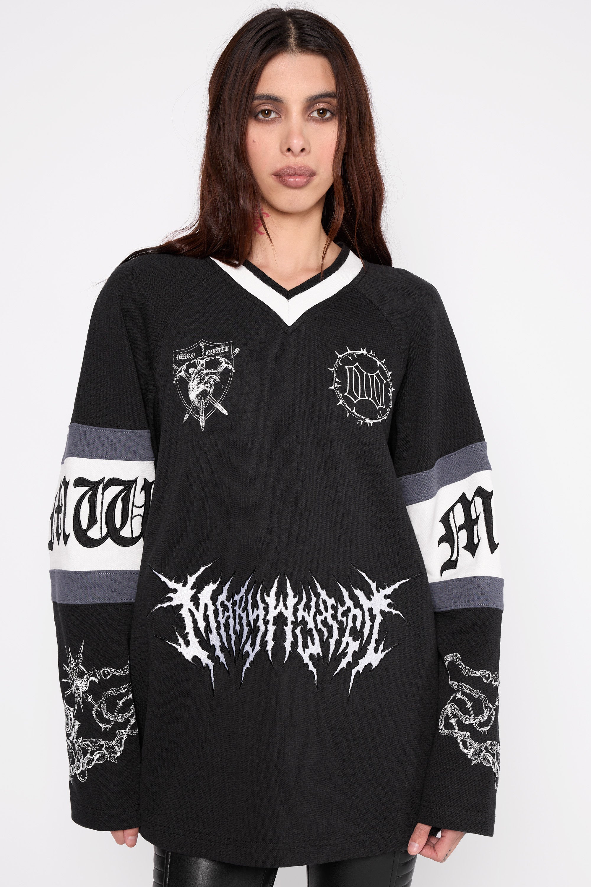 Destroy Oversized Hockey Jersey-Mary Wyatt London