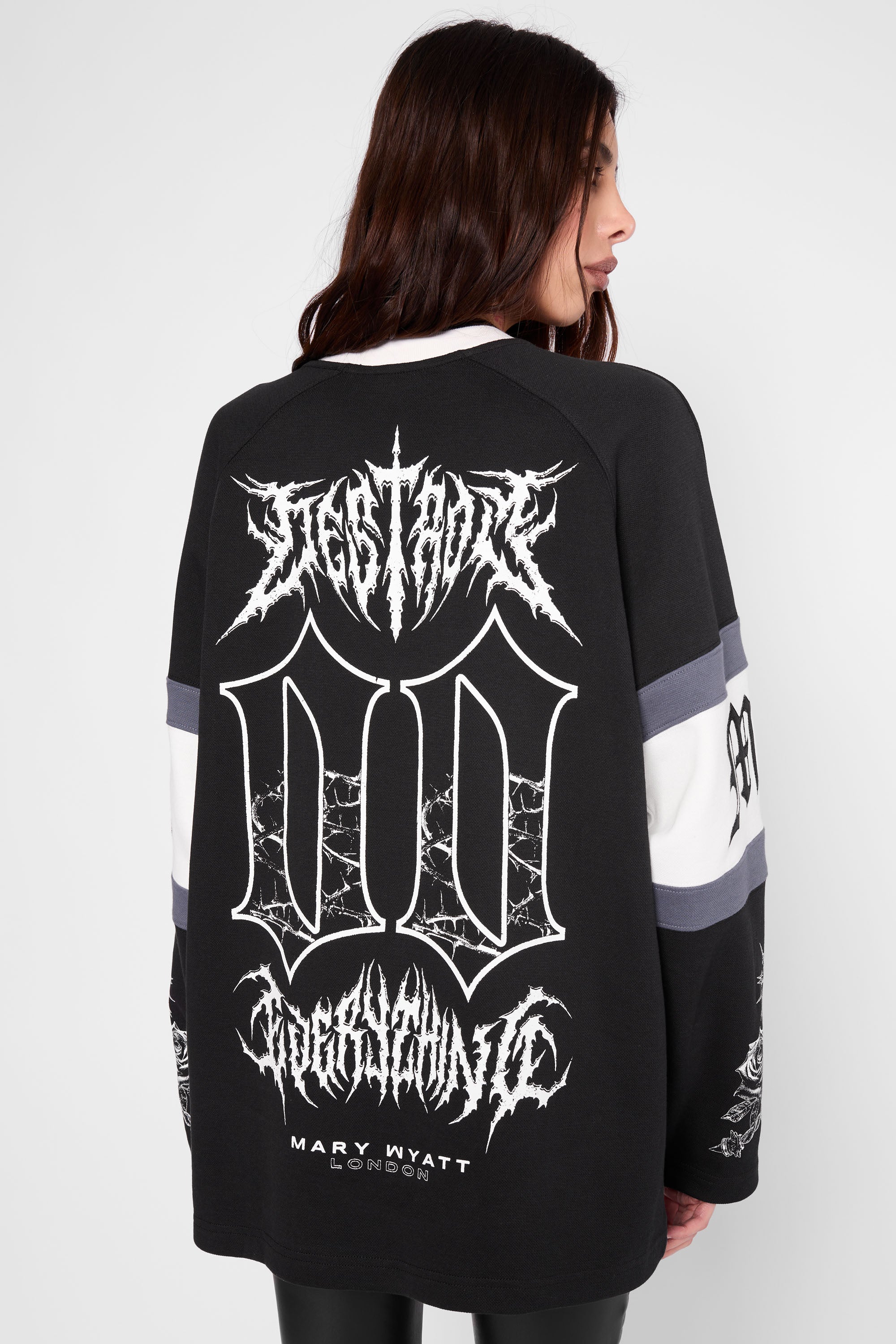 Destroy Oversized Hockey Jersey-Mary Wyatt London