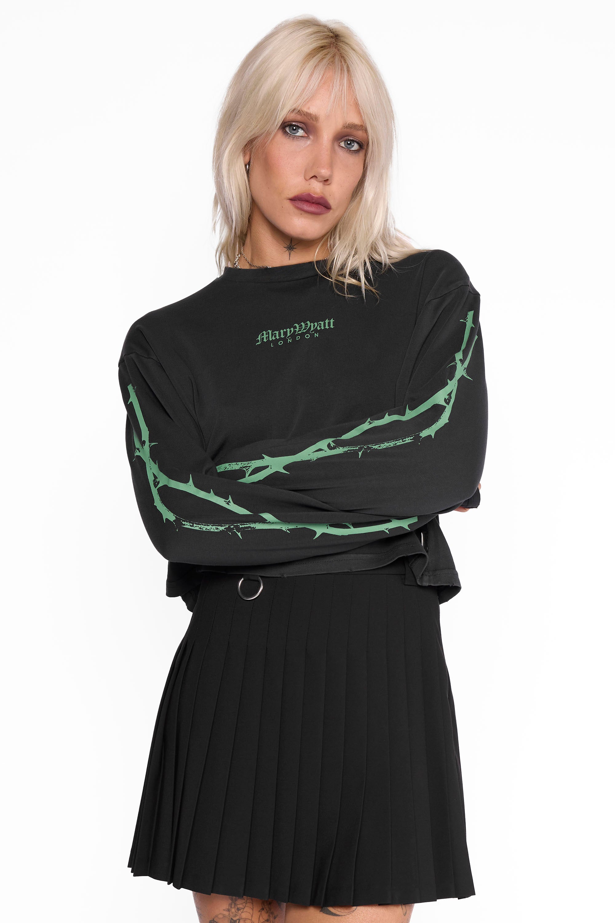 Druidess Cropped Long Sleeve Tee