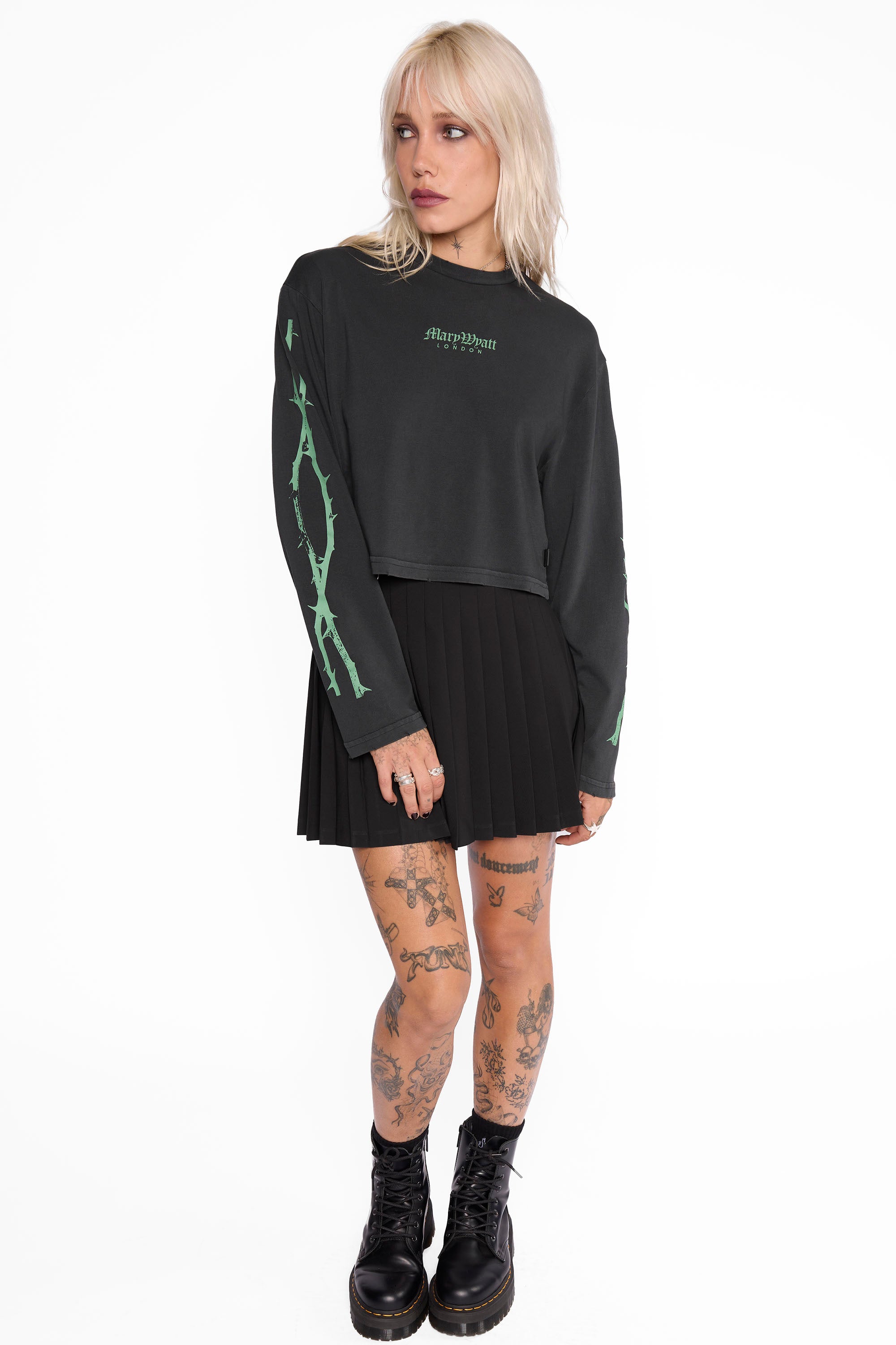 Druidess Cropped Long Sleeve Tee