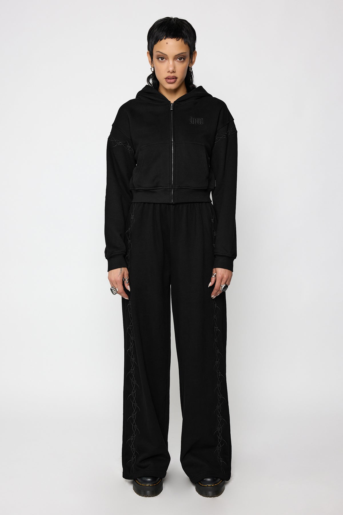 Immure Cropped Zip Hoodie