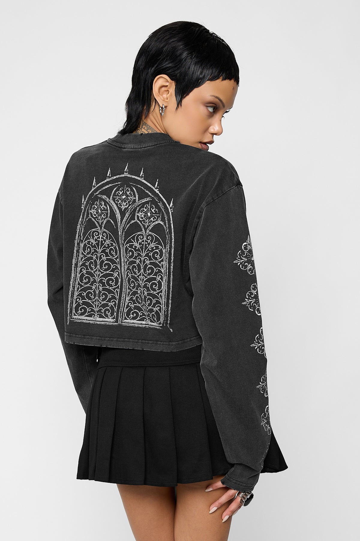 Imperium Cropped Long Sleeve Tee