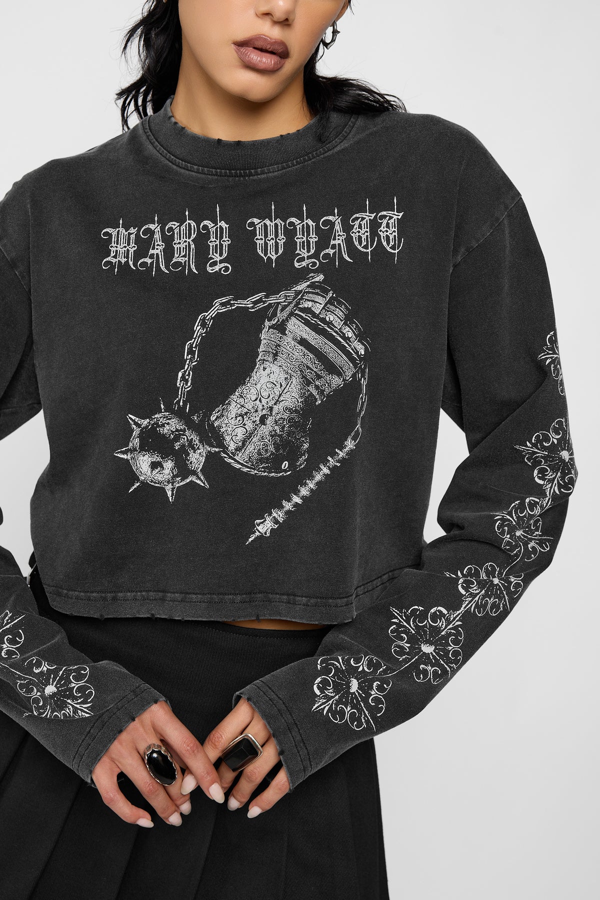 Imperium Cropped Long Sleeve Tee