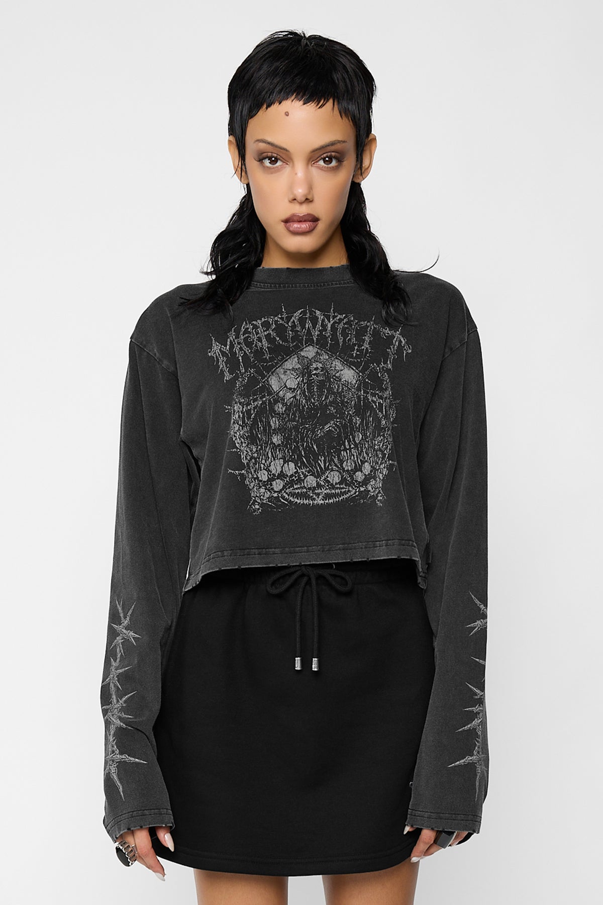 Kane Cropped Long Sleeve Tee