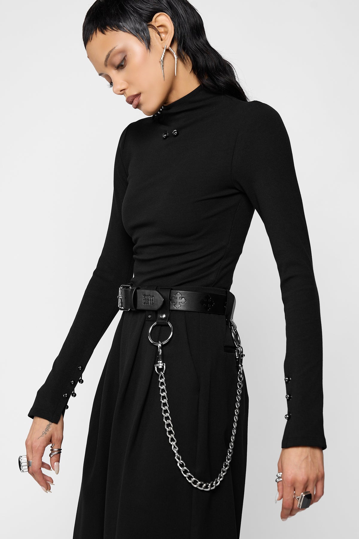 Madelyn Long Sleeve Pierced Top