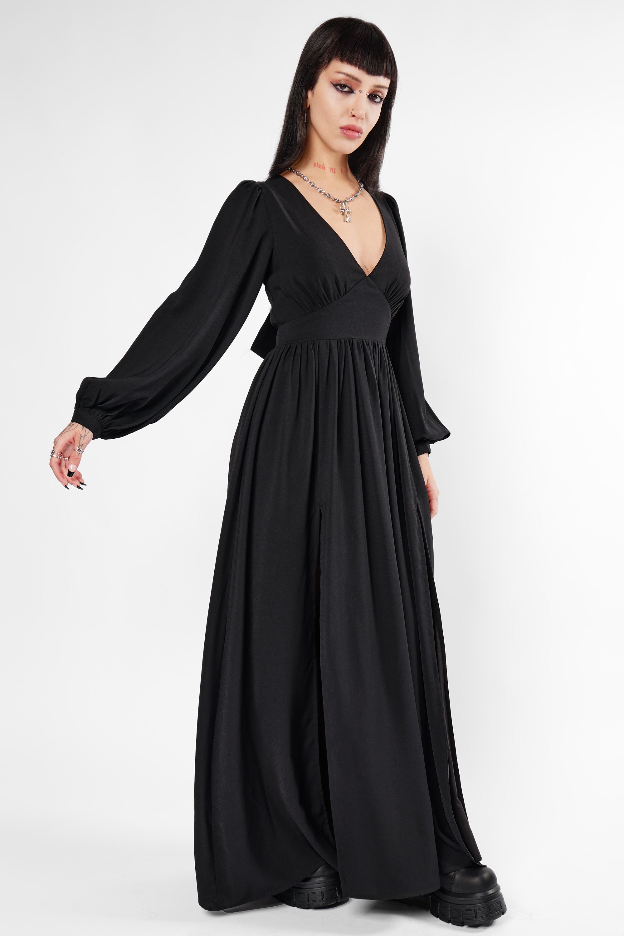 Morgana Tie Back Maxi Dress-Mary Wyatt London