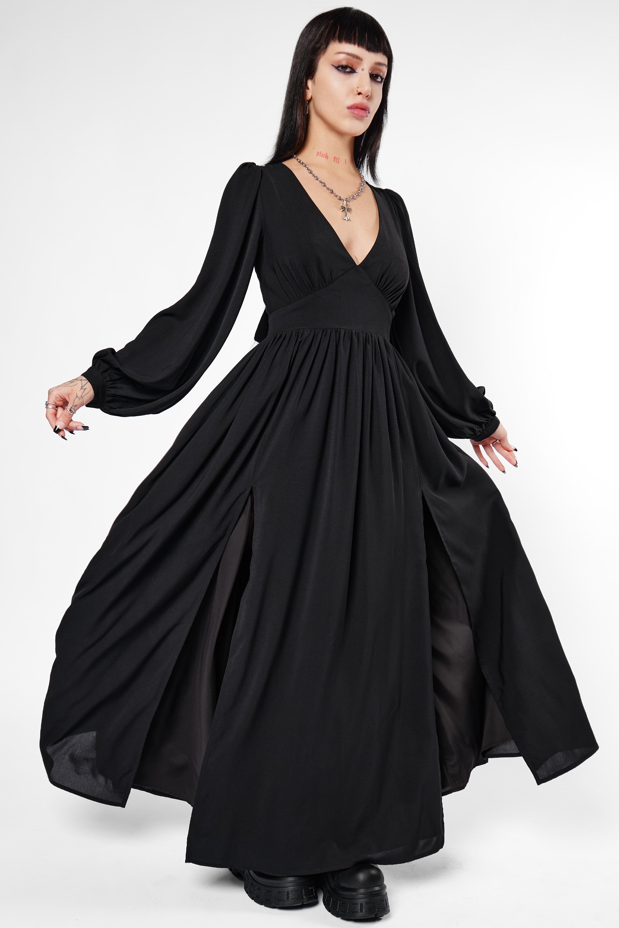 Morgana Tie Back Maxi Dress-Mary Wyatt London