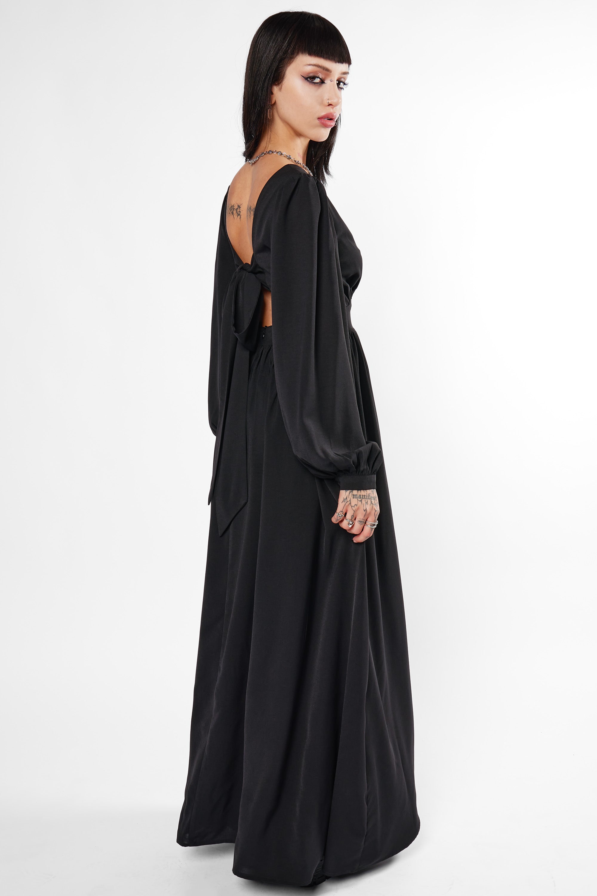 Morgana Tie Back Maxi Dress-Mary Wyatt London