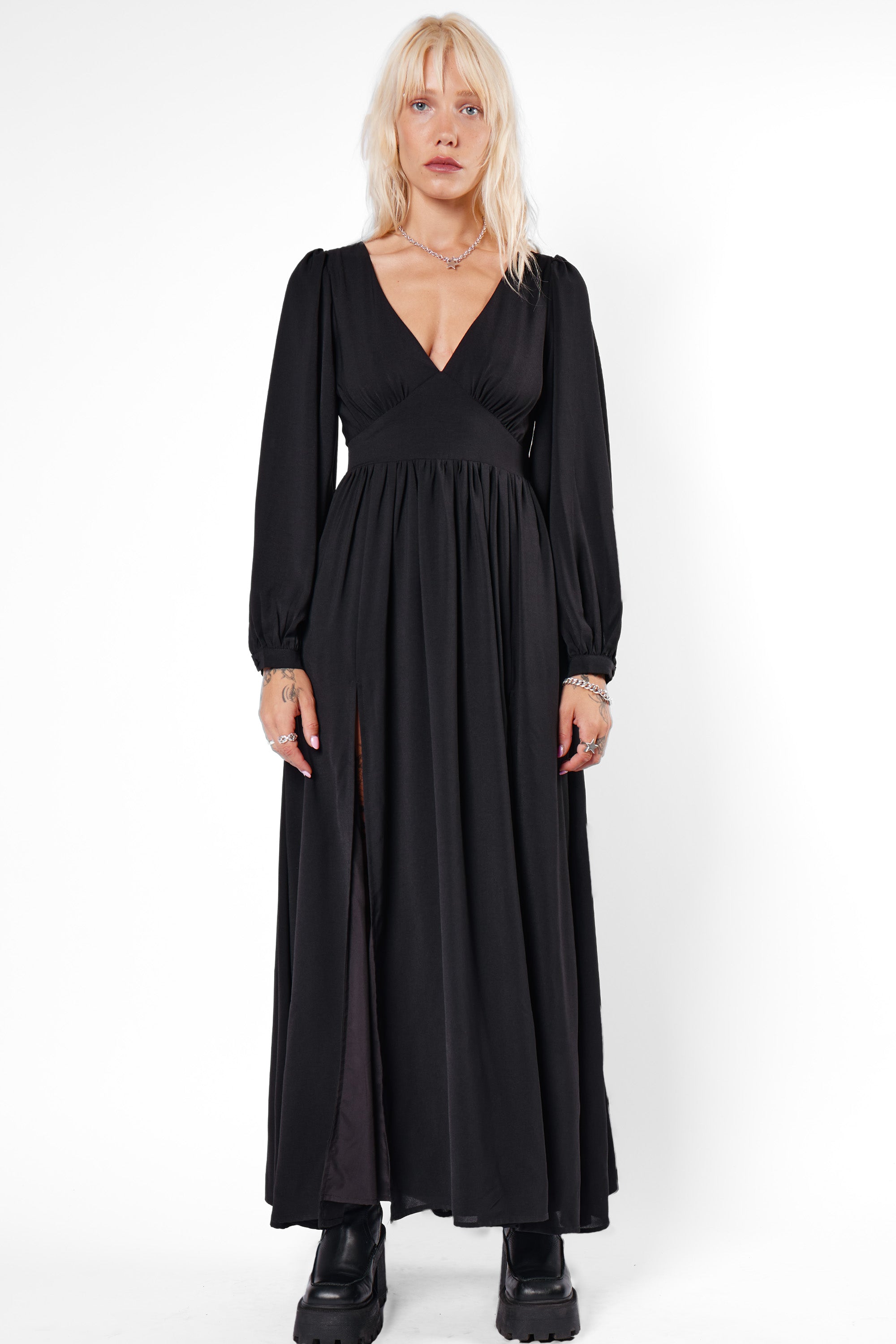 Morgana Tie Back Maxi Dress-Mary Wyatt London