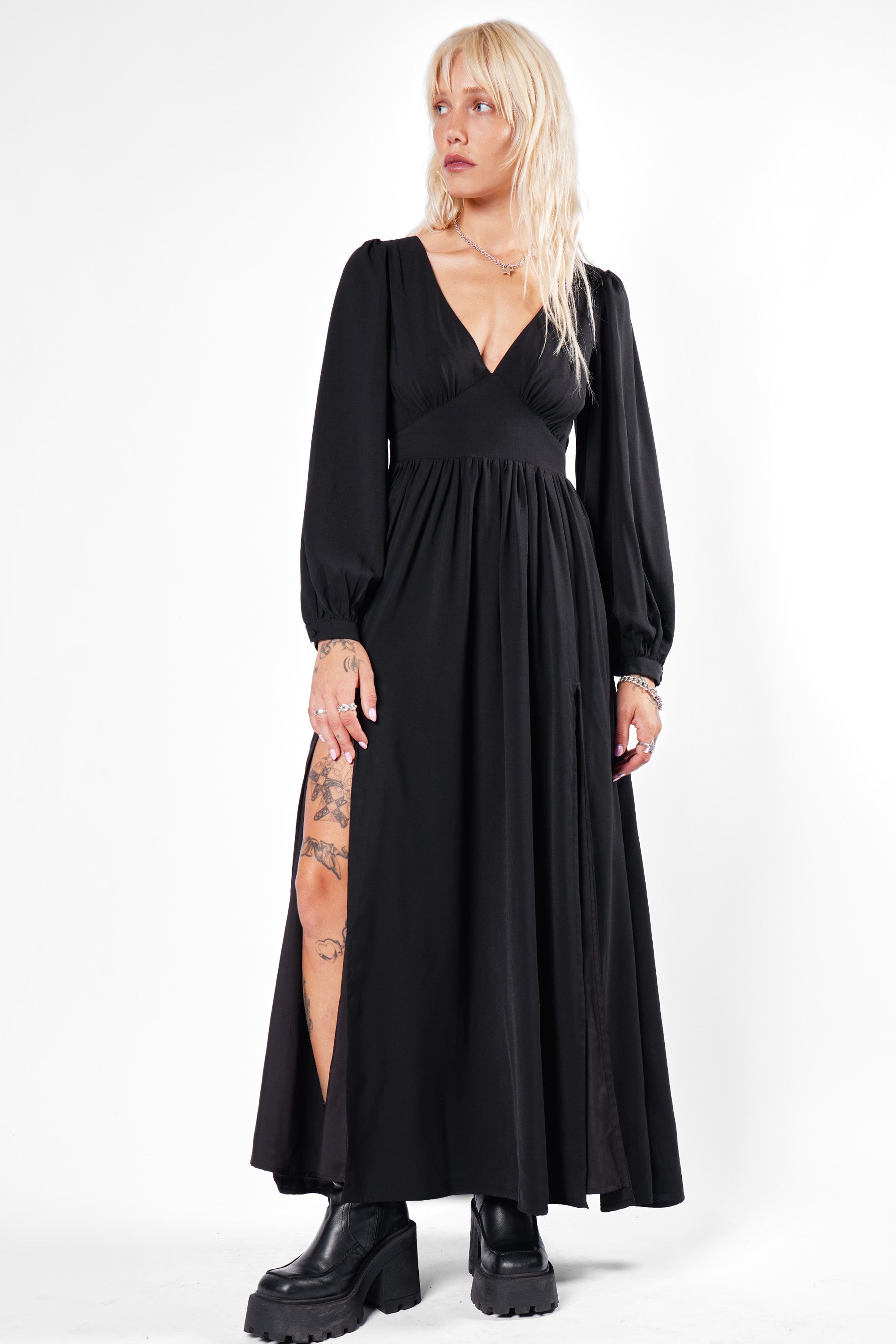 Morgana Tie Back Maxi Dress - Mary Wyatt London