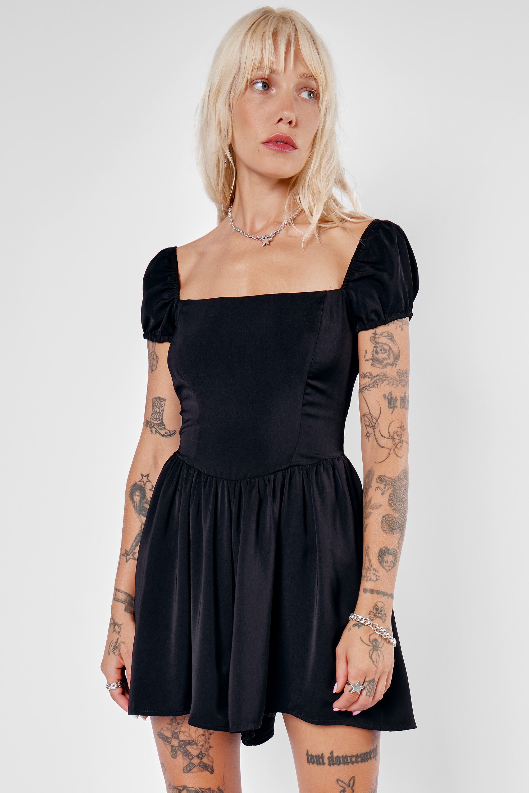 Nevermore Lace-Up Playsuit - Mary Wyatt London