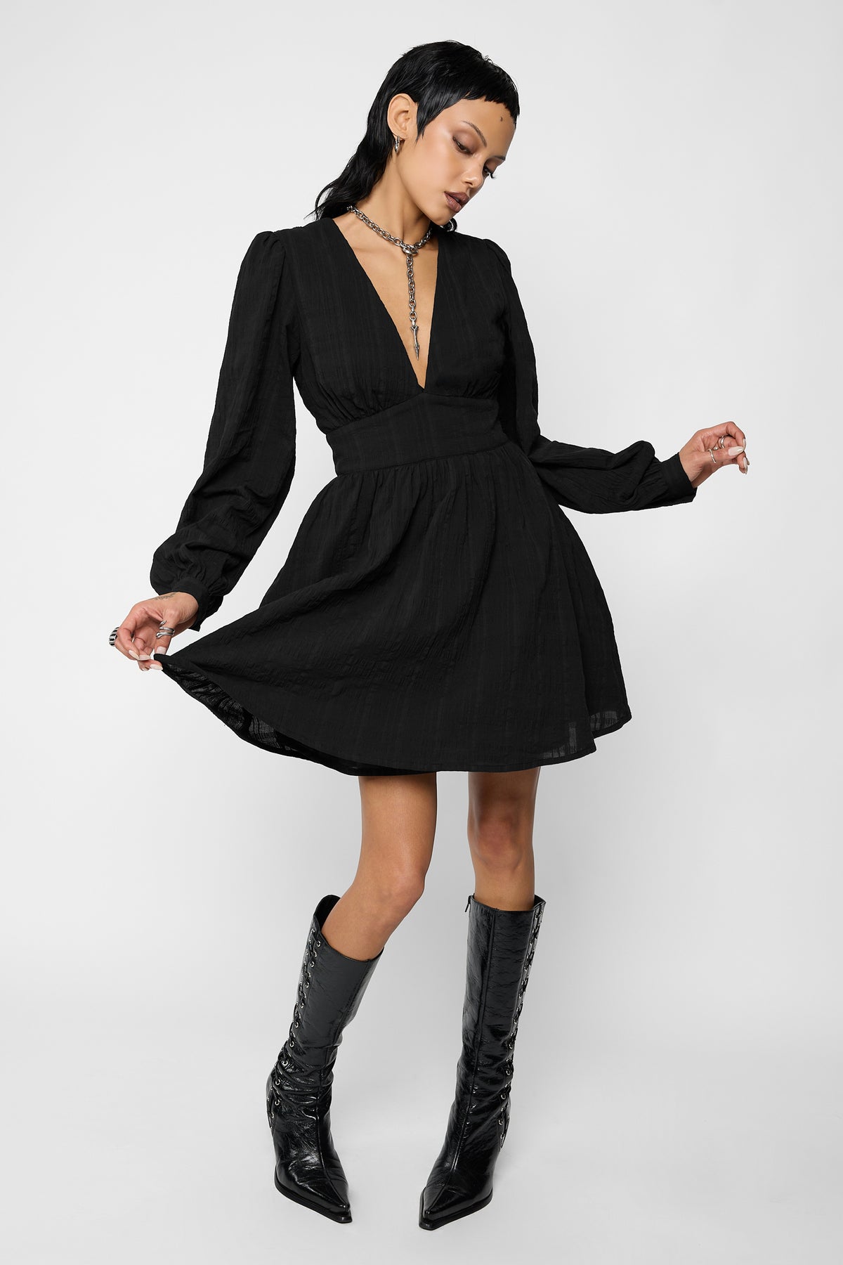 Odette Long Sleeve Mini Dress