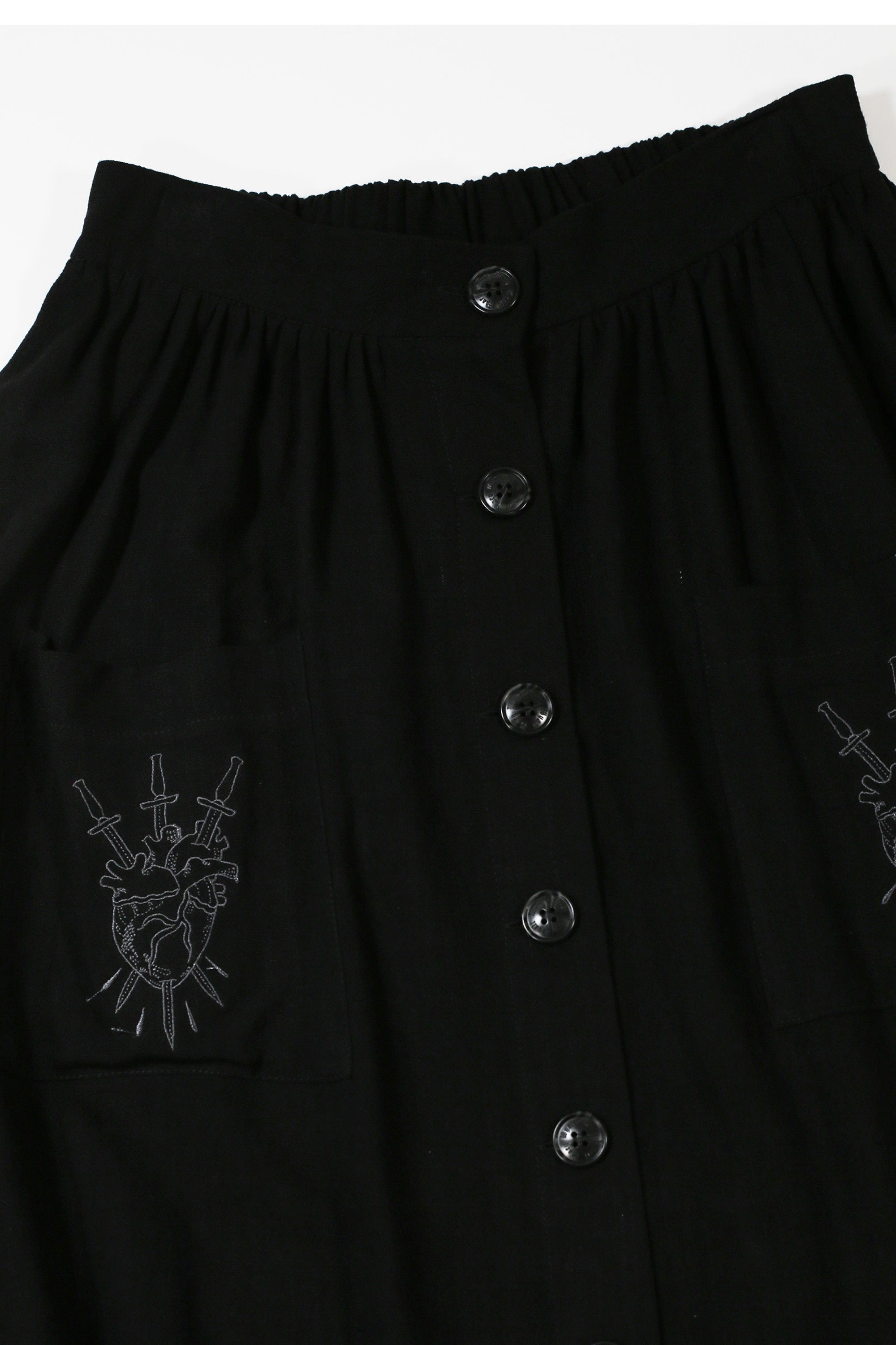 Kassandra Linen Button-Up Midi Skirt - SAMPLE