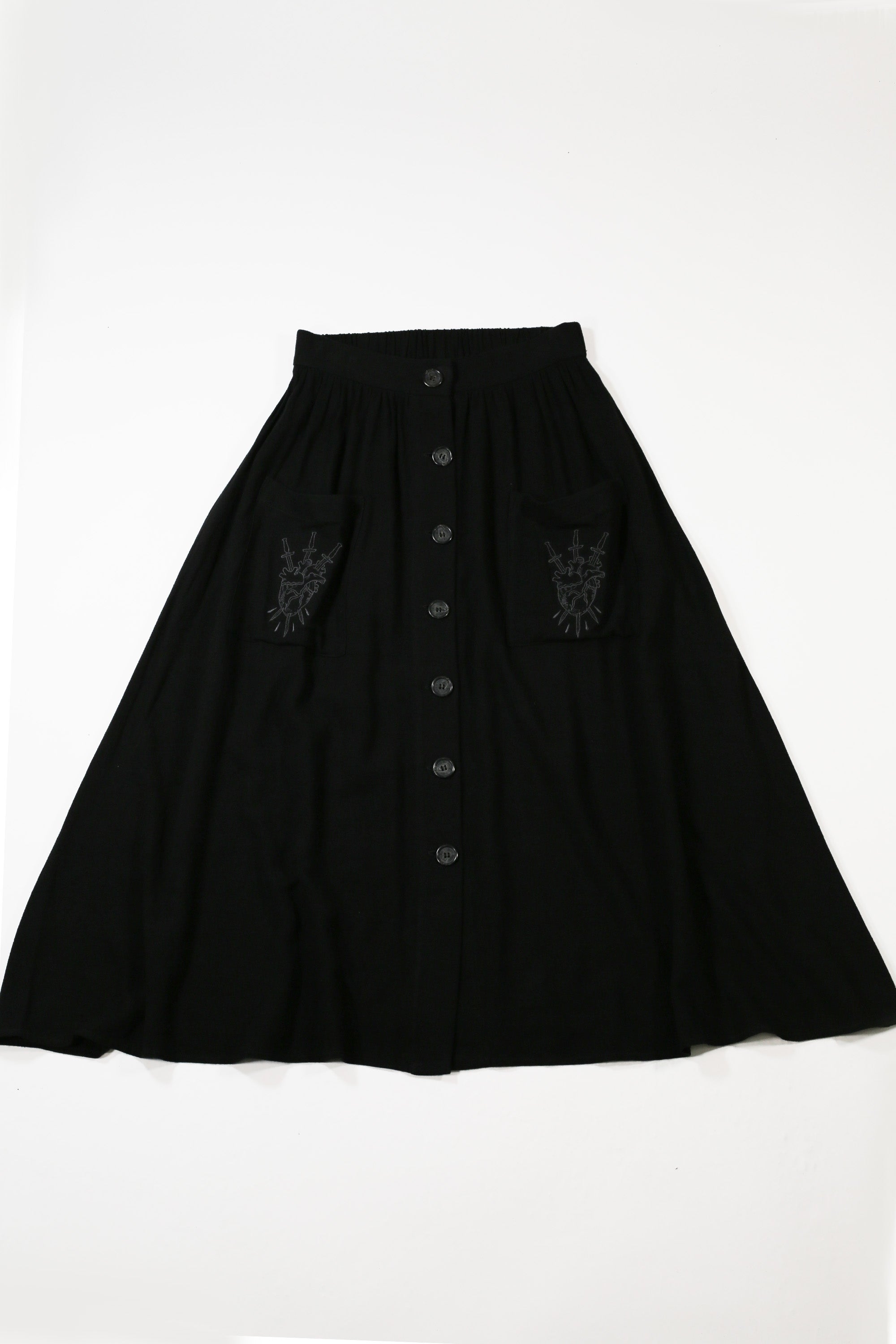 Kassandra Linen Button-Up Midi Skirt - SAMPLE