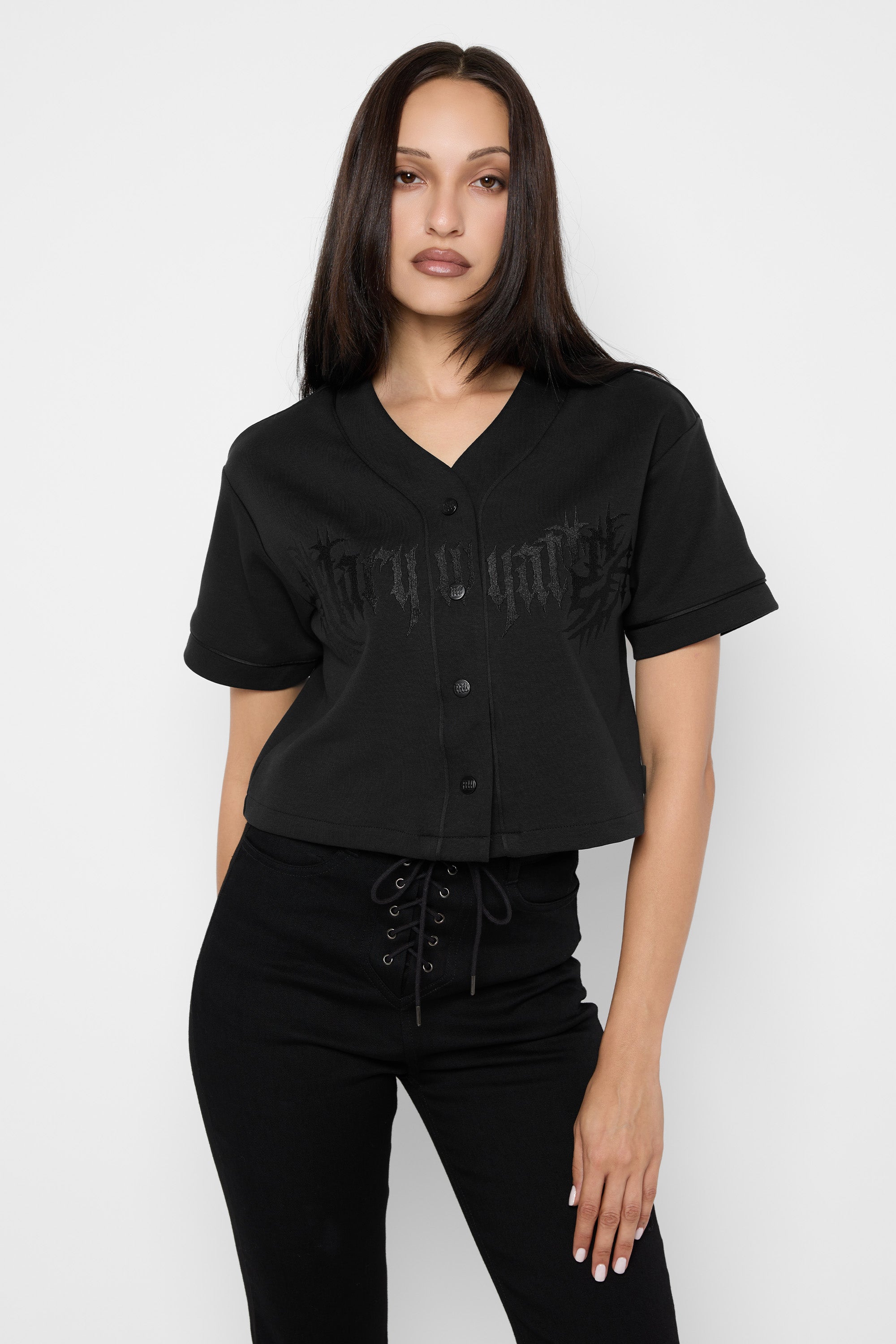 Taylor Cropped Baseball Jersey