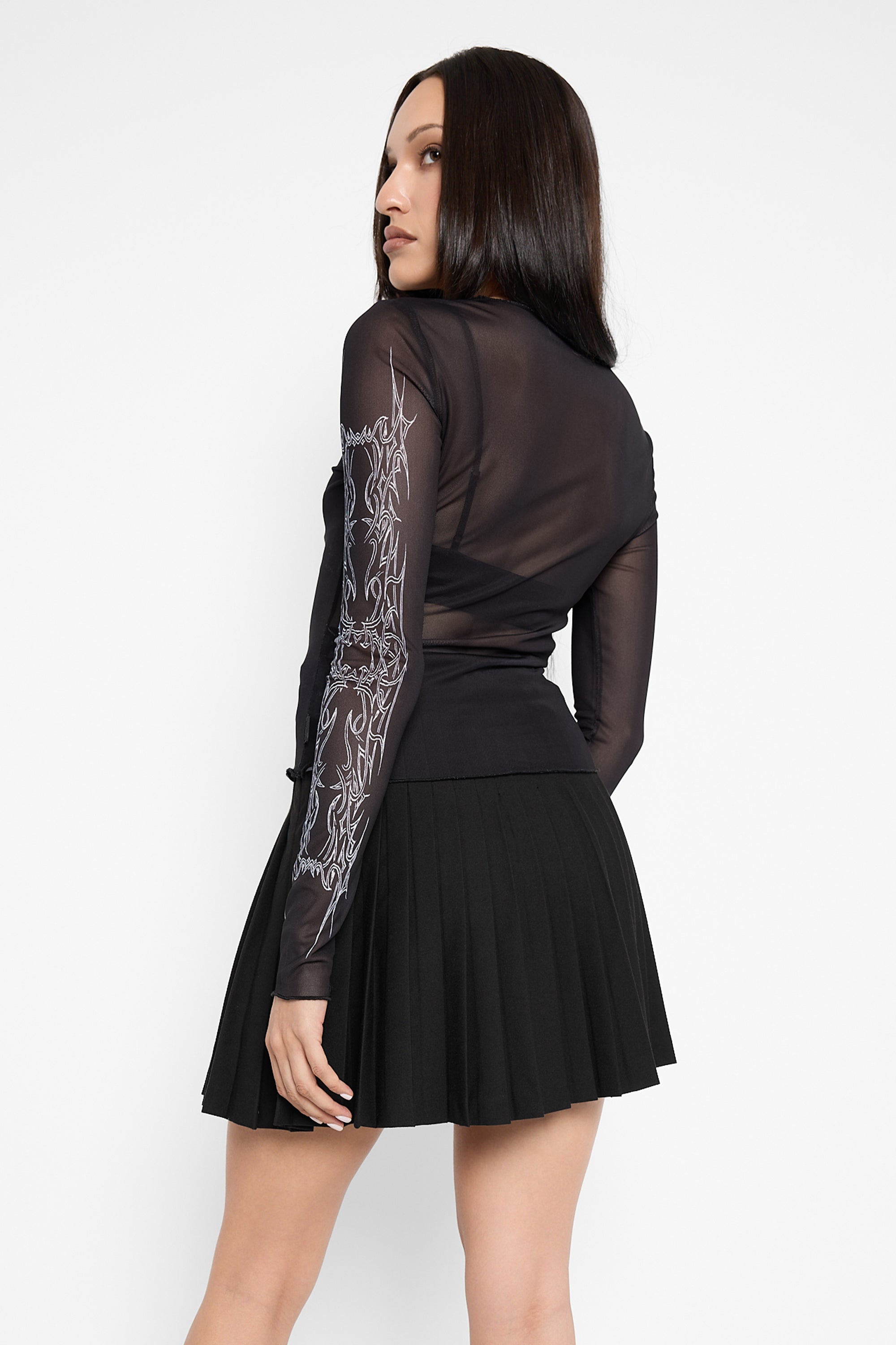 Void Long Sleeve Mesh Top
