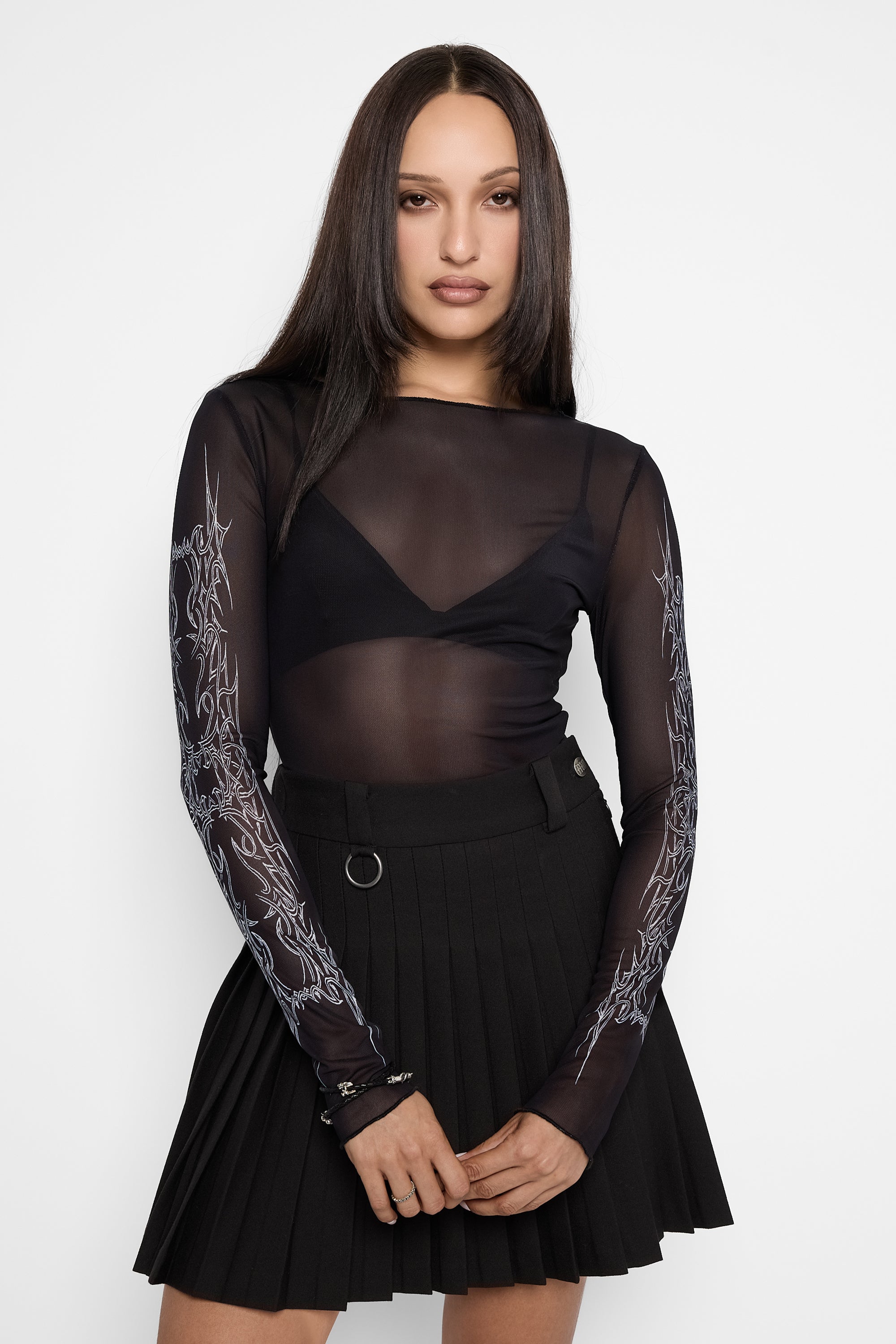 Void Long Sleeve Mesh Top