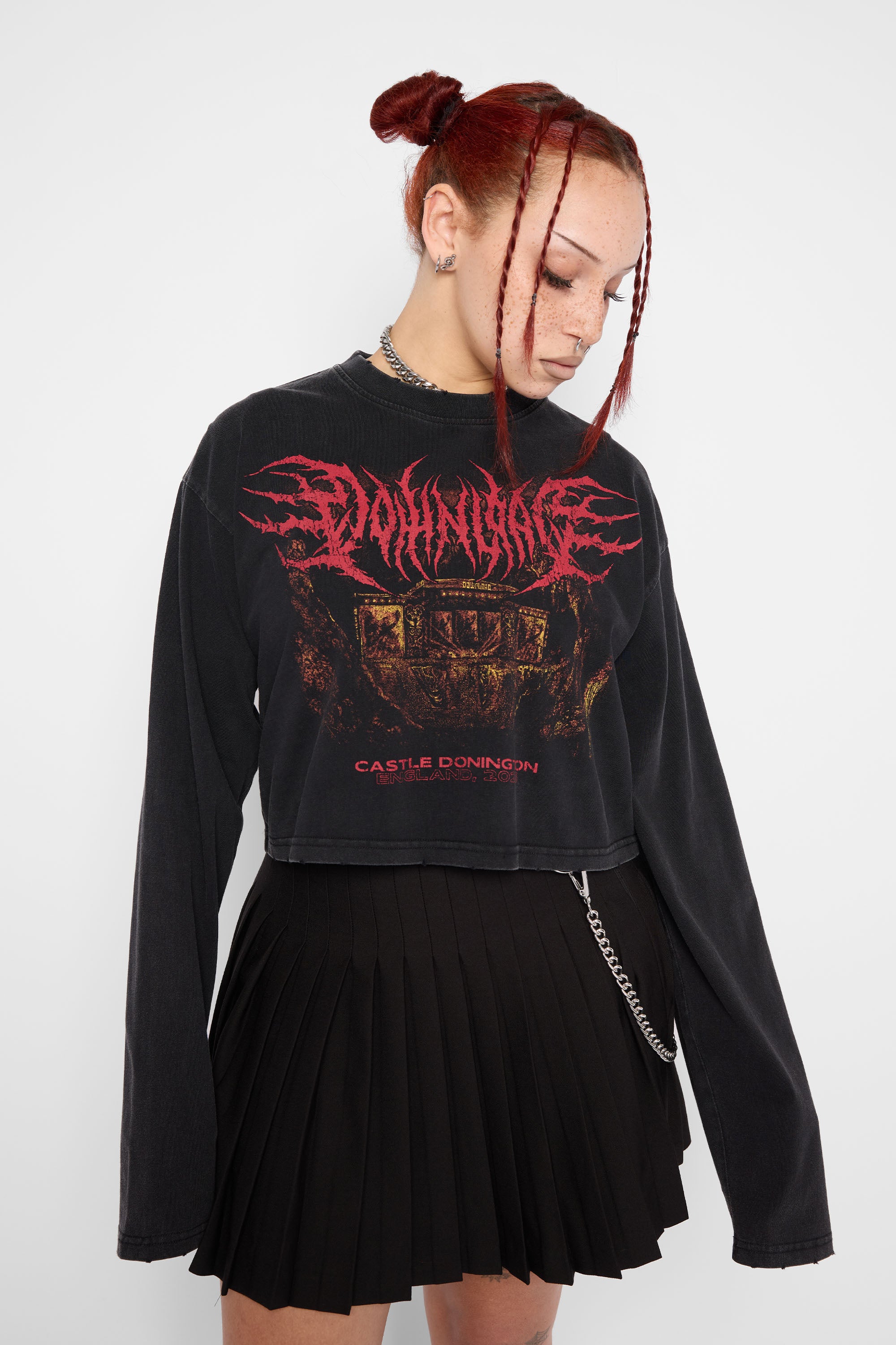 MW DLXXIII Xenolith Cropped Long Sleeve Tee
