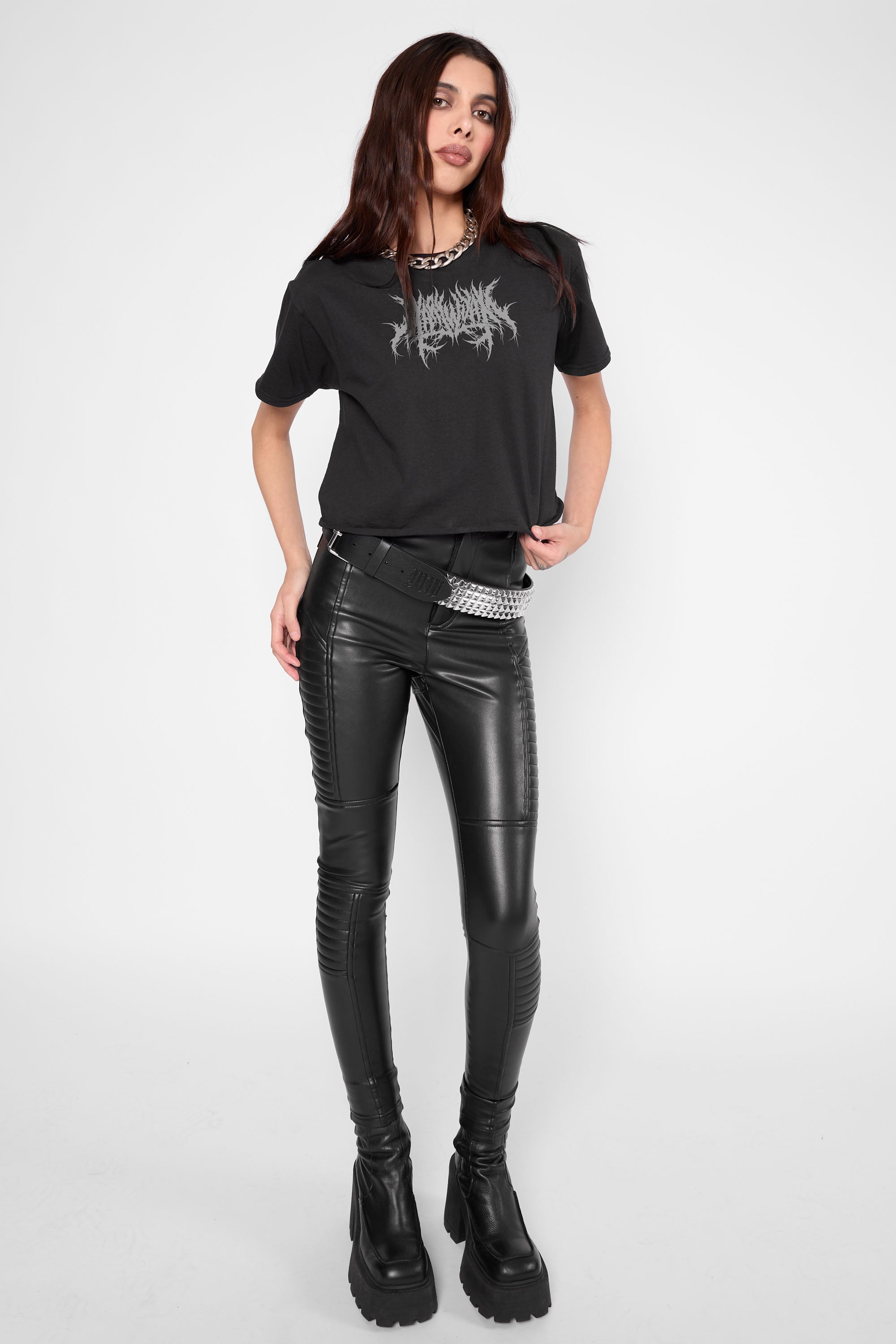 Dev Appleskin™ Vegan Leather Studded Belt-Mary Wyatt London