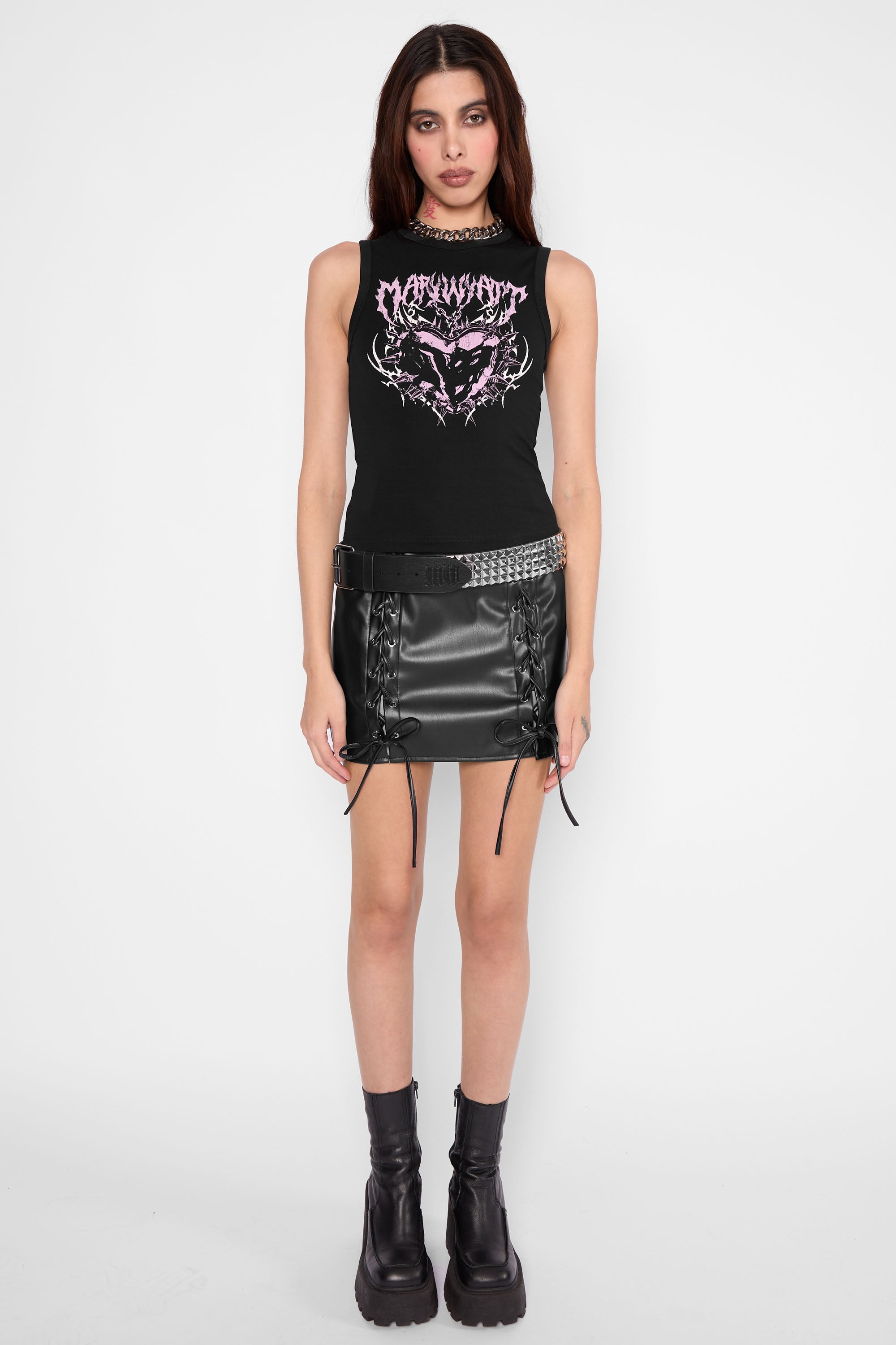 Dev Appleskin™ Vegan Leather Studded Belt-Mary Wyatt London