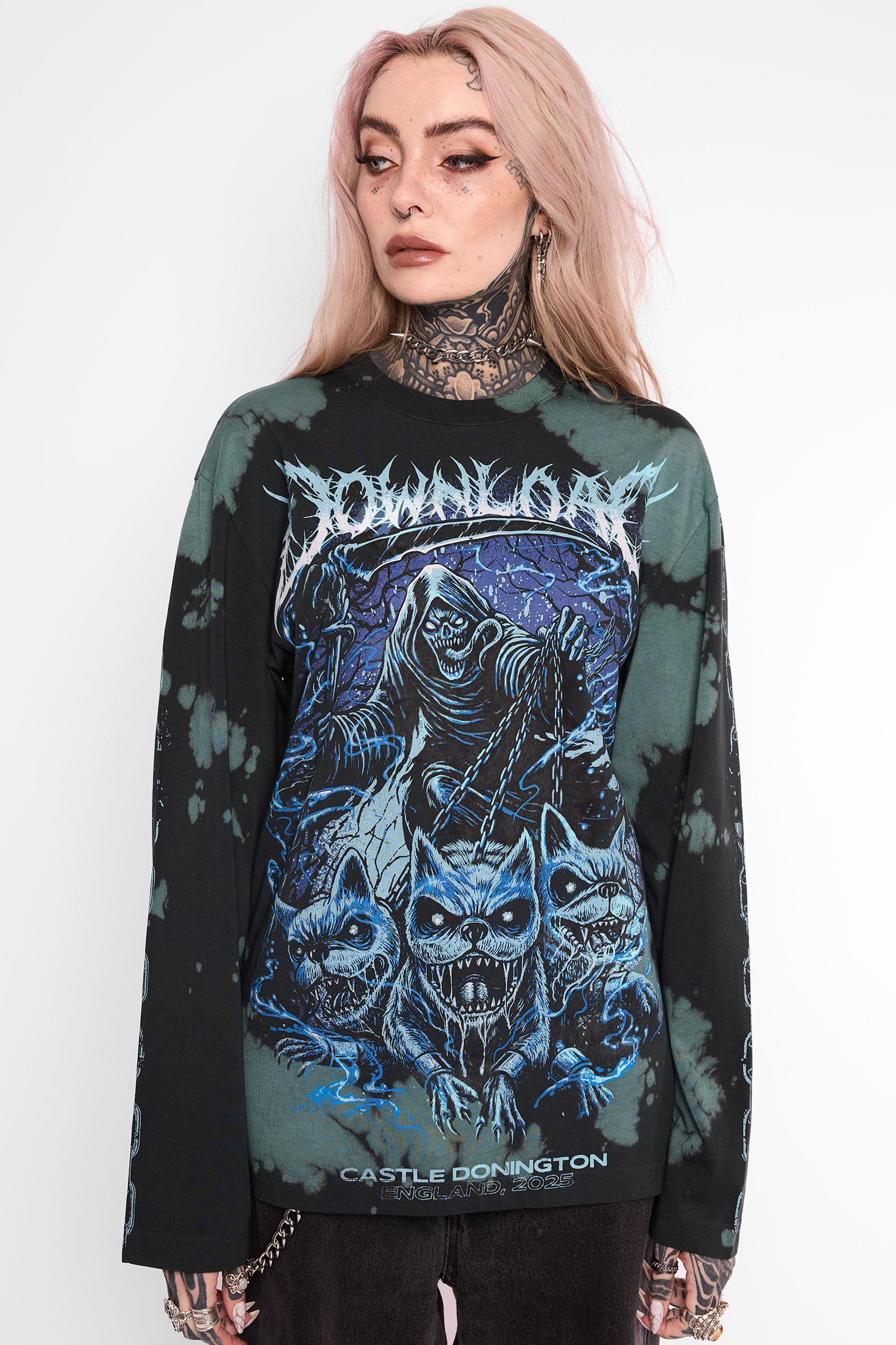 MW DLXXII Hellhound Long Sleeve Tie-Dye Tee