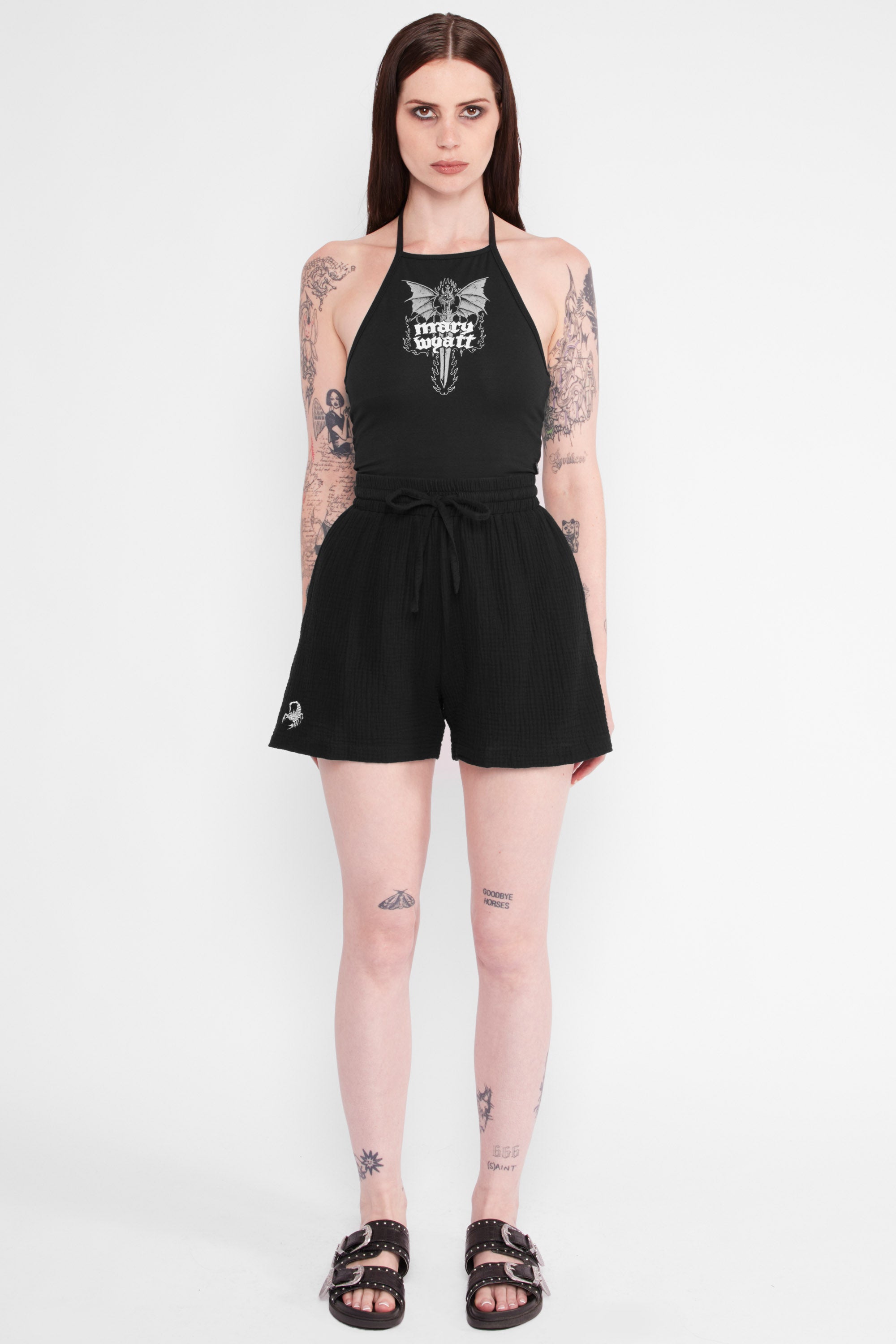 Kali Drawstring Cotton Shorts