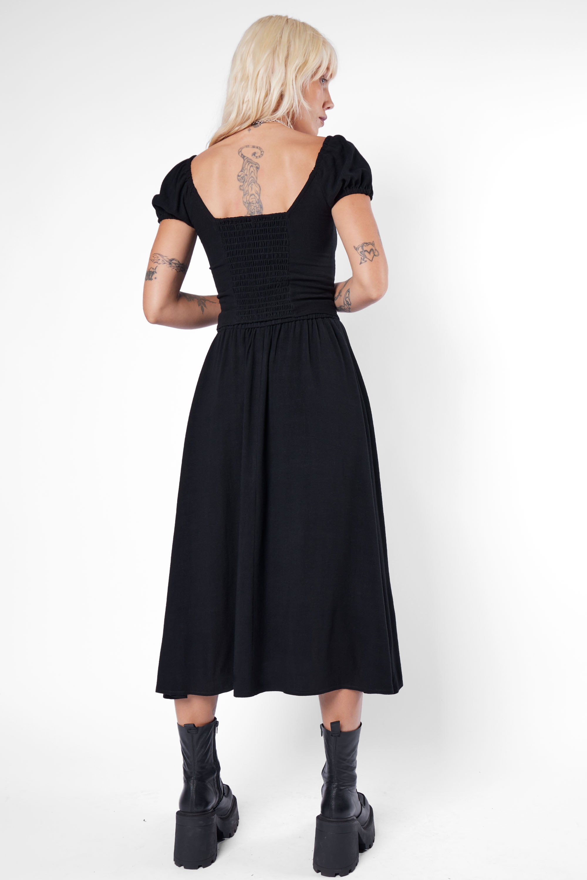Kassandra Linen Button-Up Midi Skirt - Mary Wyatt London