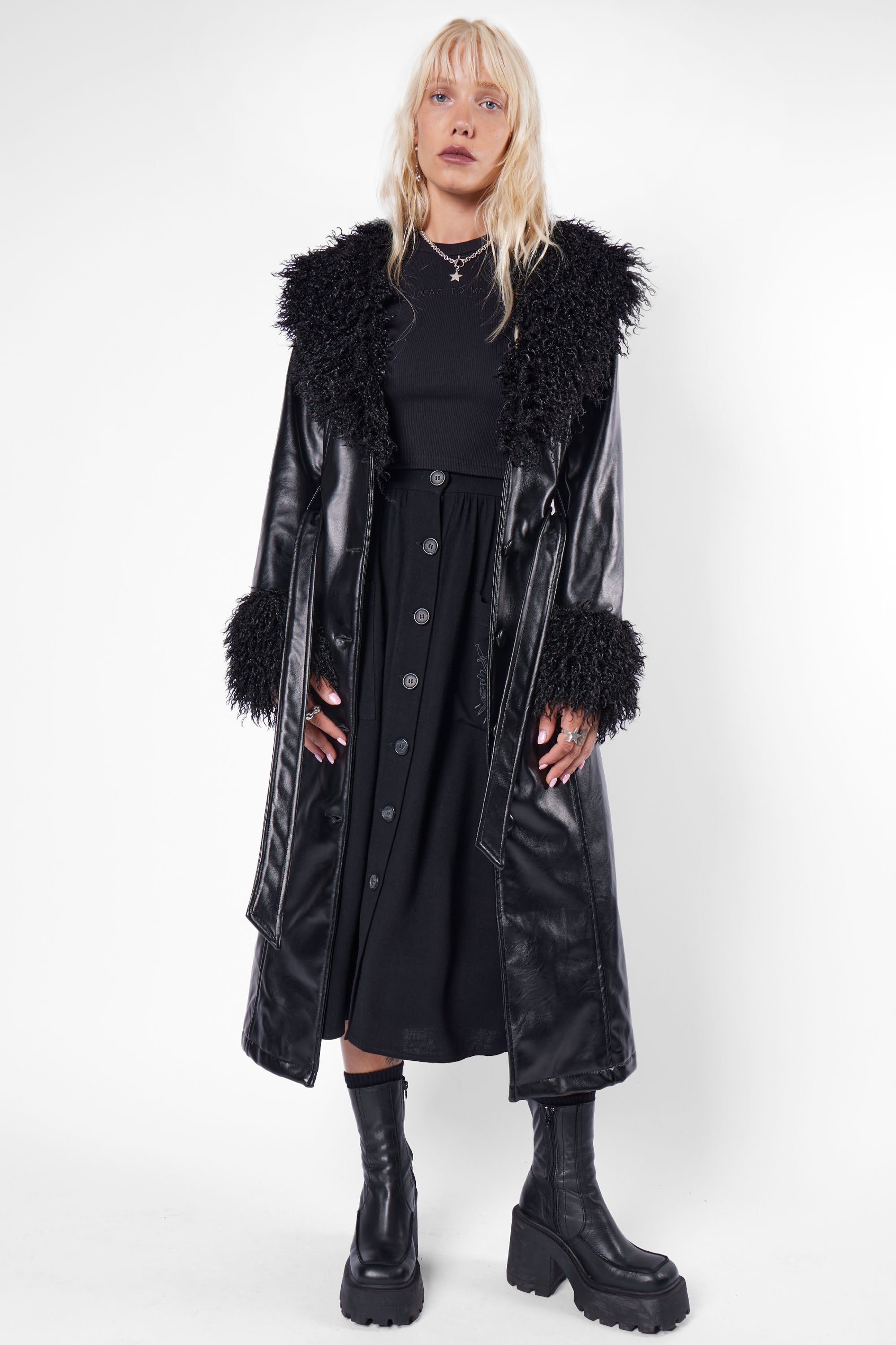 Lori Vegan Leather & Faux Fur Jacket - Mary Wyatt London