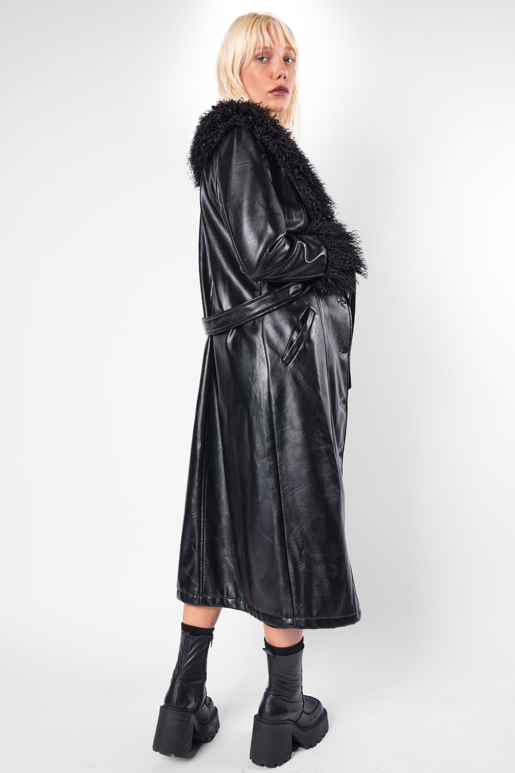 Lori Vegan Leather & Faux Fur Jacket - Mary Wyatt London